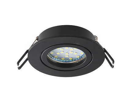 Светильник встраиваемый алюминиевый KL86 BK MR16/GU5.3 черный