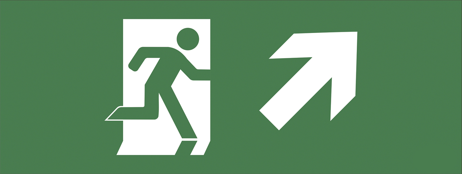 Этикетка самоклеющаяся 200х60 мм Фигура/стрелка вверх вправо DPA/DBA INFO-DBA-008