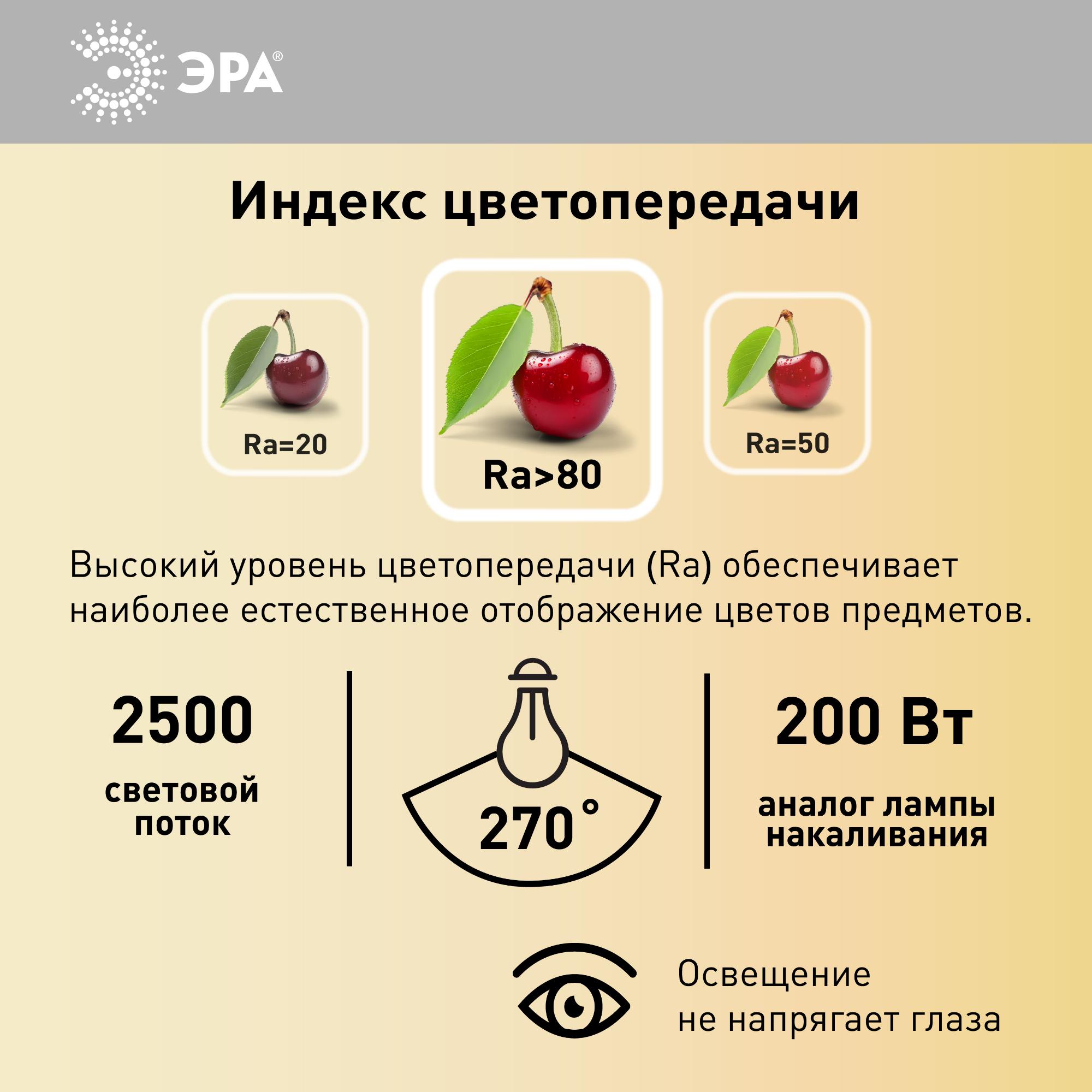 Лампа светодиодная LED 25 Вт 2500Лм 4000К T70 нейтральный E27 150-275В LED POWER T70-25W-4000-E27 Red Line