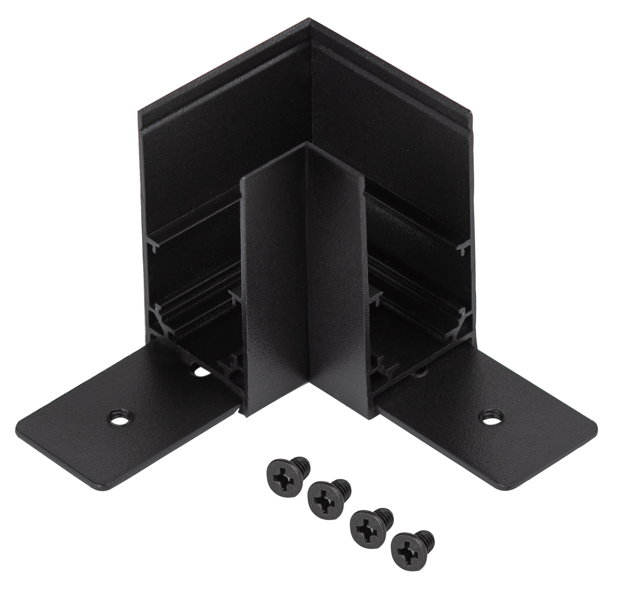 Коннектор TRM-S20-CC-B угловой для накладного магнитного шинопровода NOVA TRM-S20 черный