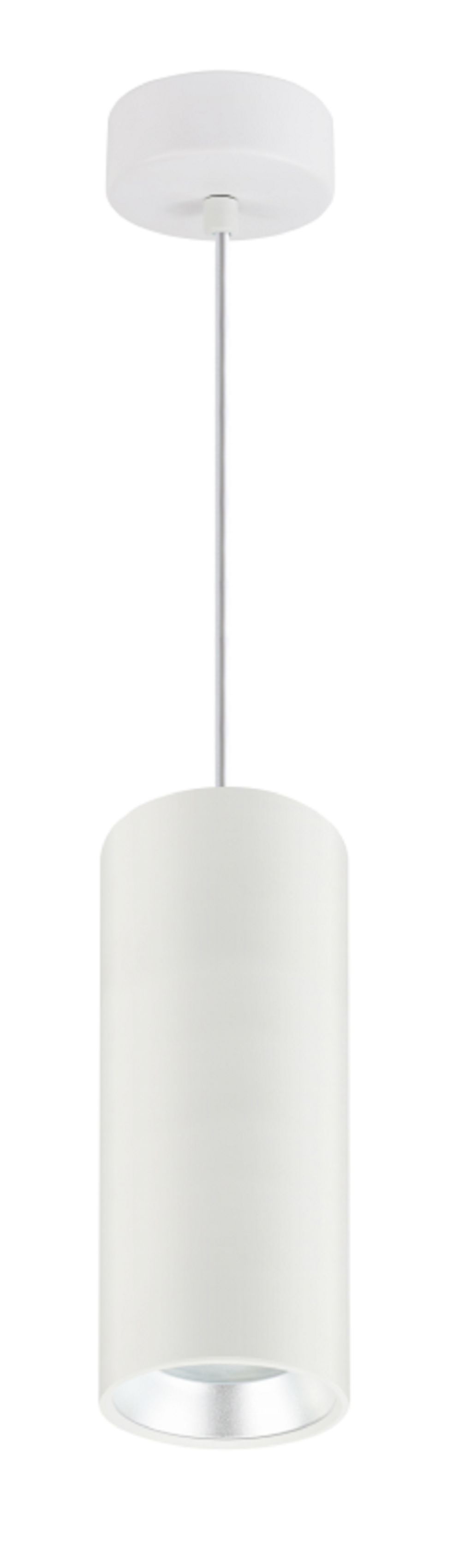 Светильник декоративный подвесной под лампу GX53 алюминий цвет белый+серебро PL12 GX53 WH/SL