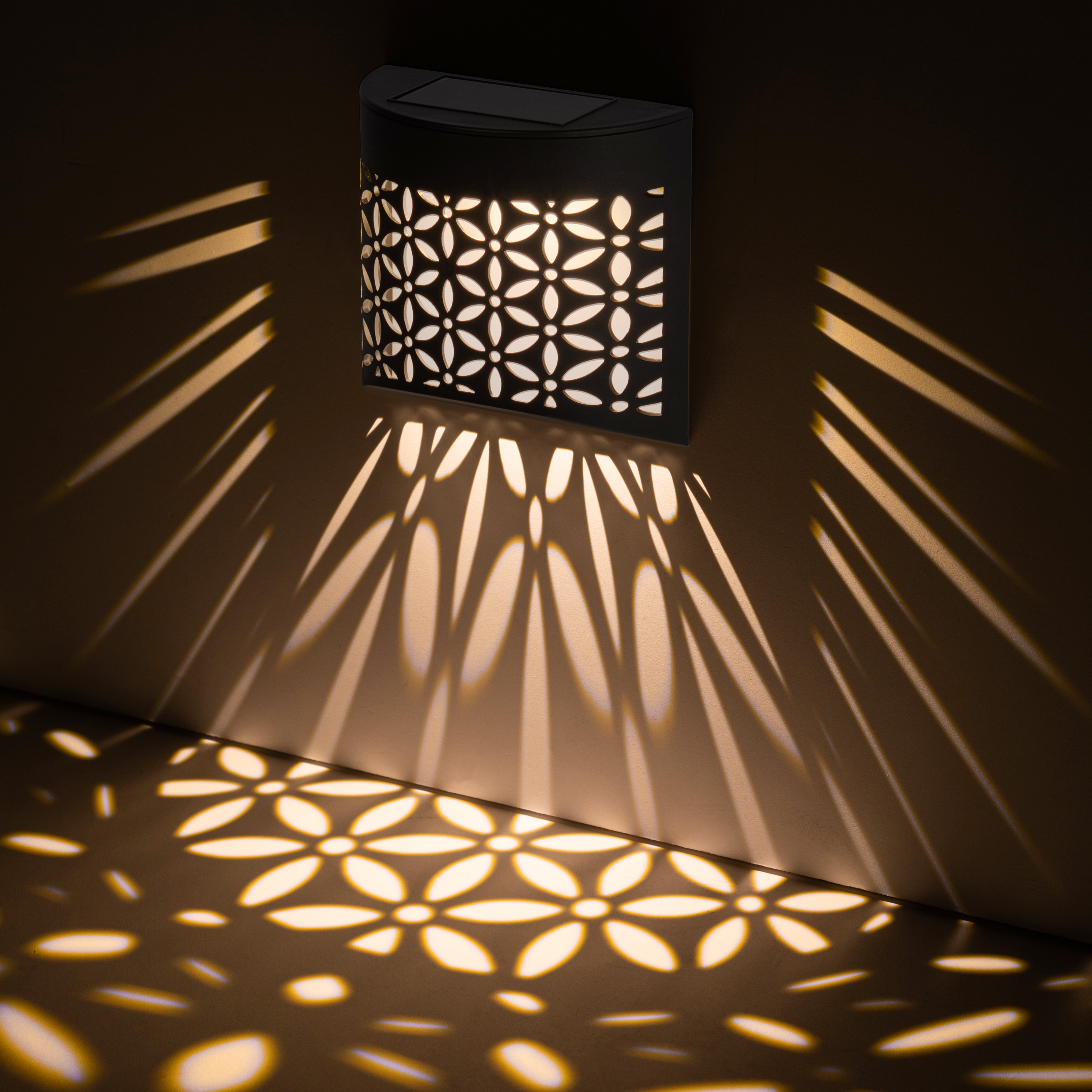 Светильник уличный ERAFS024-01 на солнечной батарее настенный Лепестки