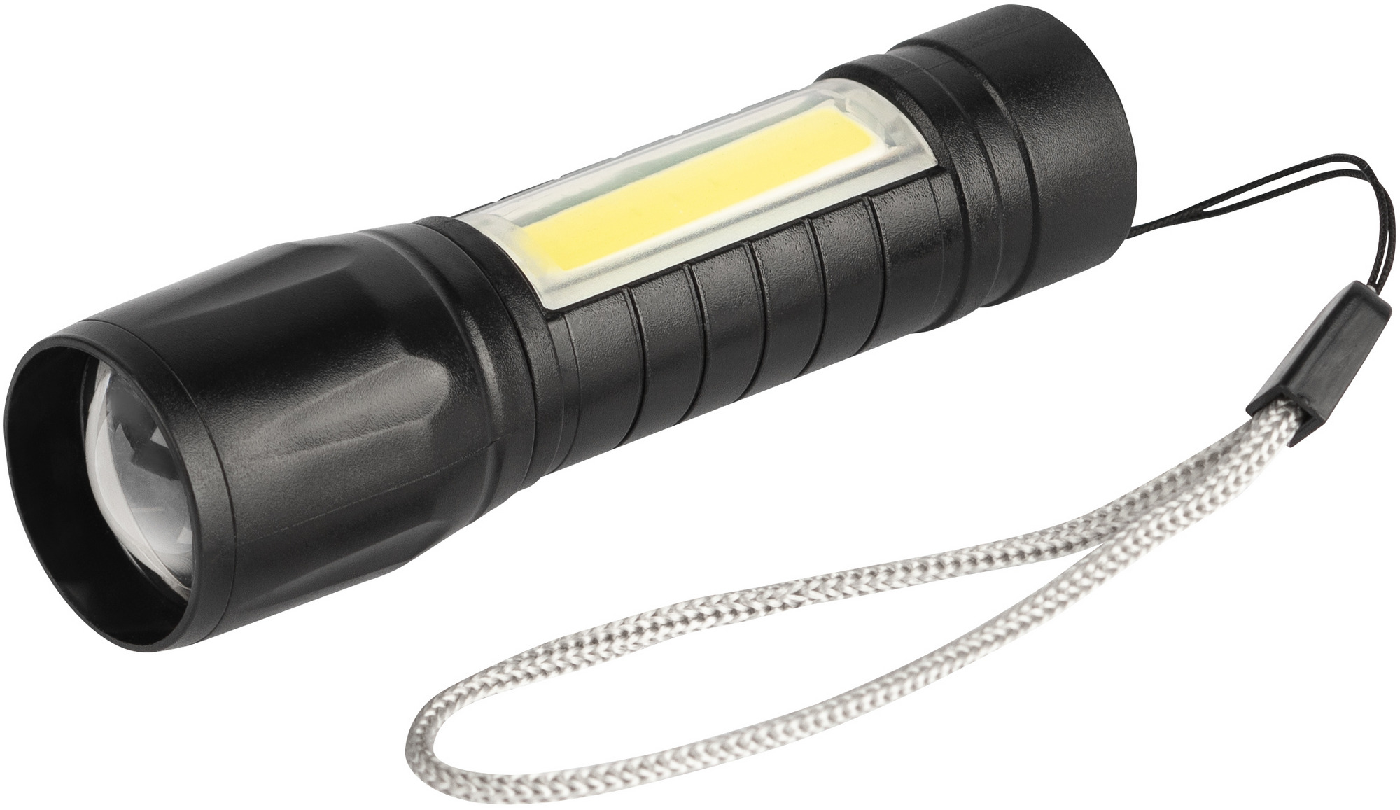 Фонарь светодиодный Трофи UA-101 аккумуляторный 3Вт LED + 3Вт COB оптический Zoom 3 режима