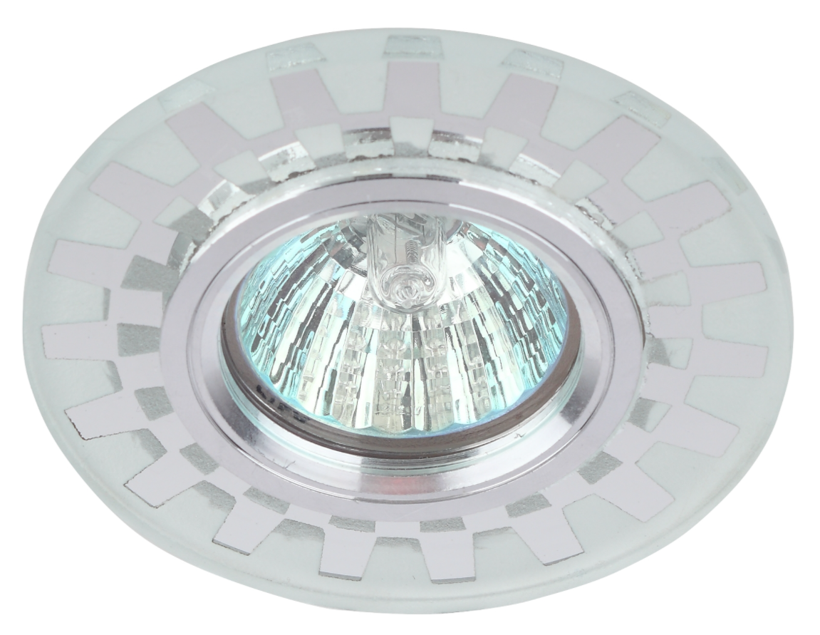 Светильник встраиваемый DK LD47 SL /1 декор cо светодиодной подсветкой MR16 зеркальный (50/1800)