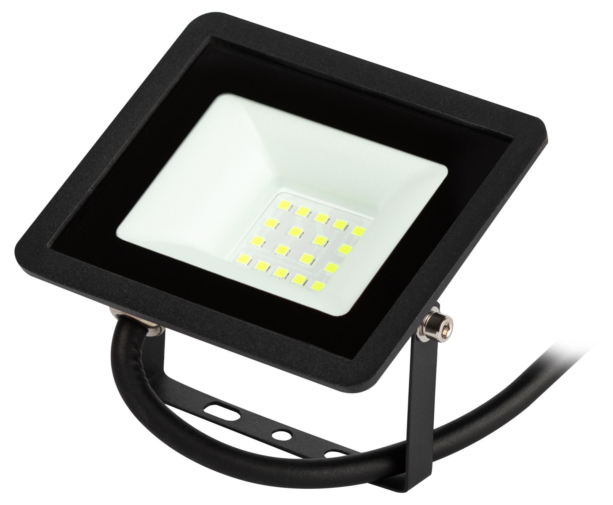 Прожектор светодиодный ДО-20 Вт зеленый цвет свечения 2000 Лм IP65 200-240В черный корпус 20w LPR-025-GREEN-020