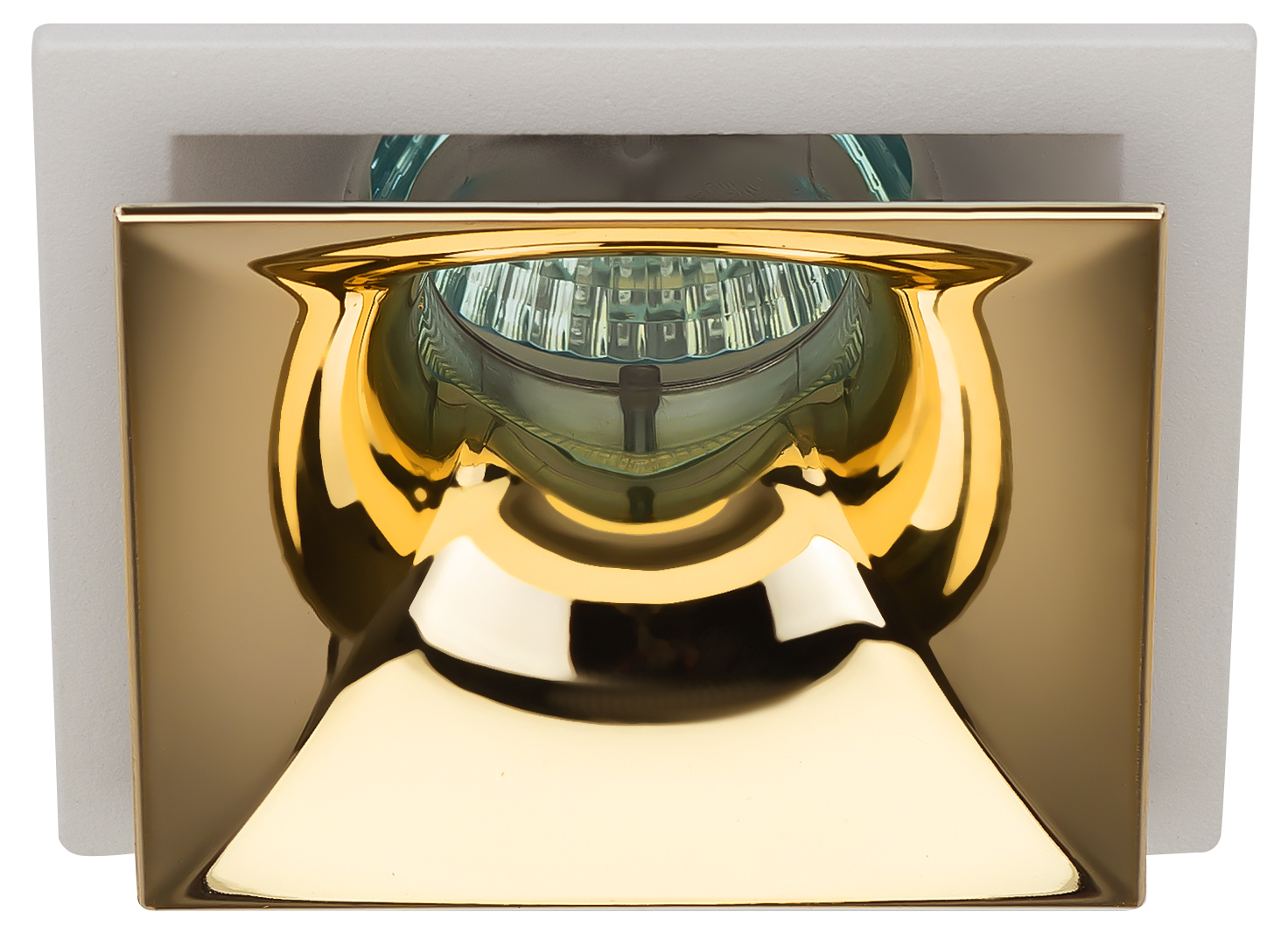 Светильник встраиваемый декоративный KL102 WH/GD MR16 GU5.3 белый золото