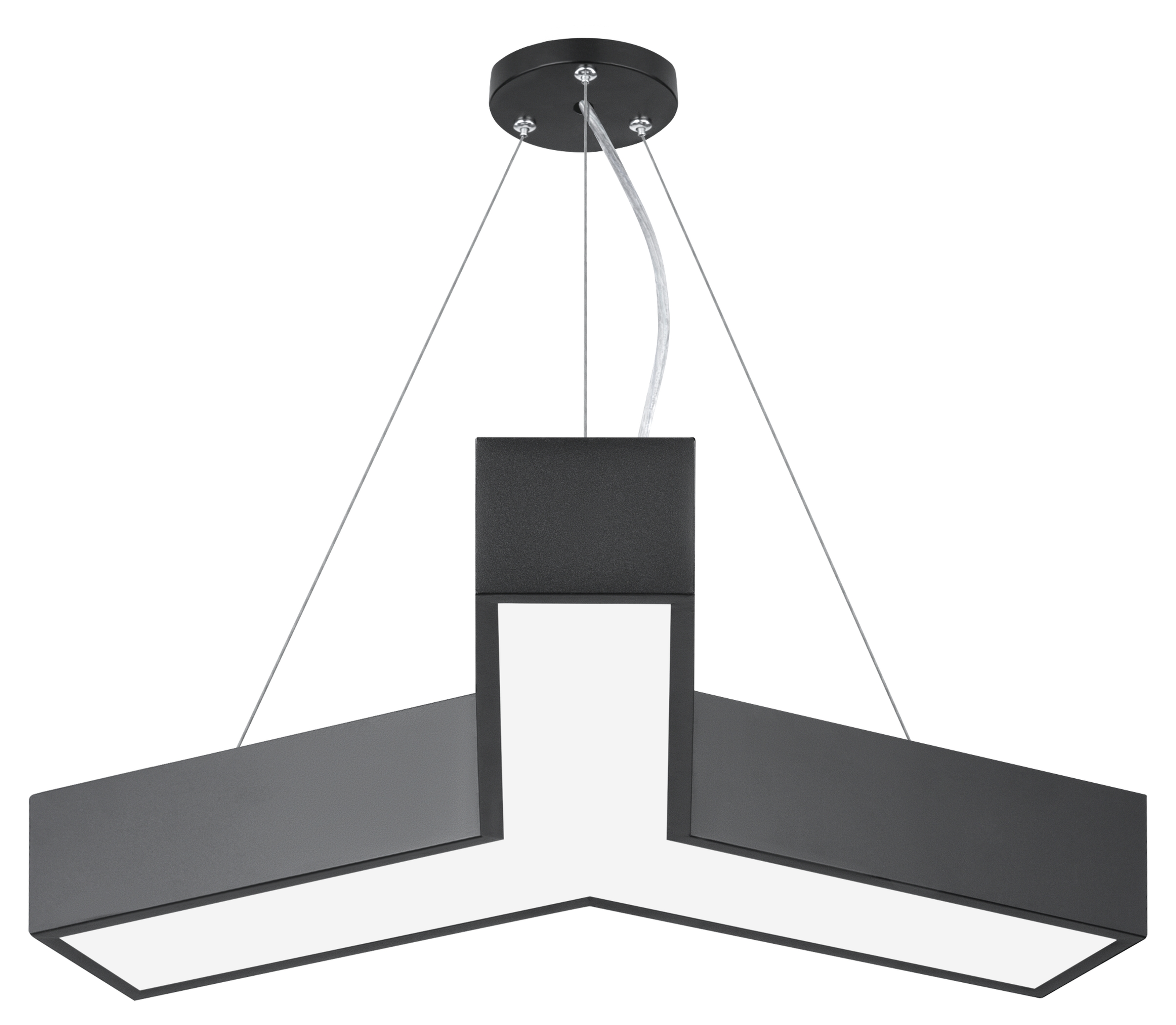 Светильник LED Geometria Igrek SPO-141-B-40K-028 28Вт 4000K 1750Лм IP40 600х80 черный подвесной драйвер внутри