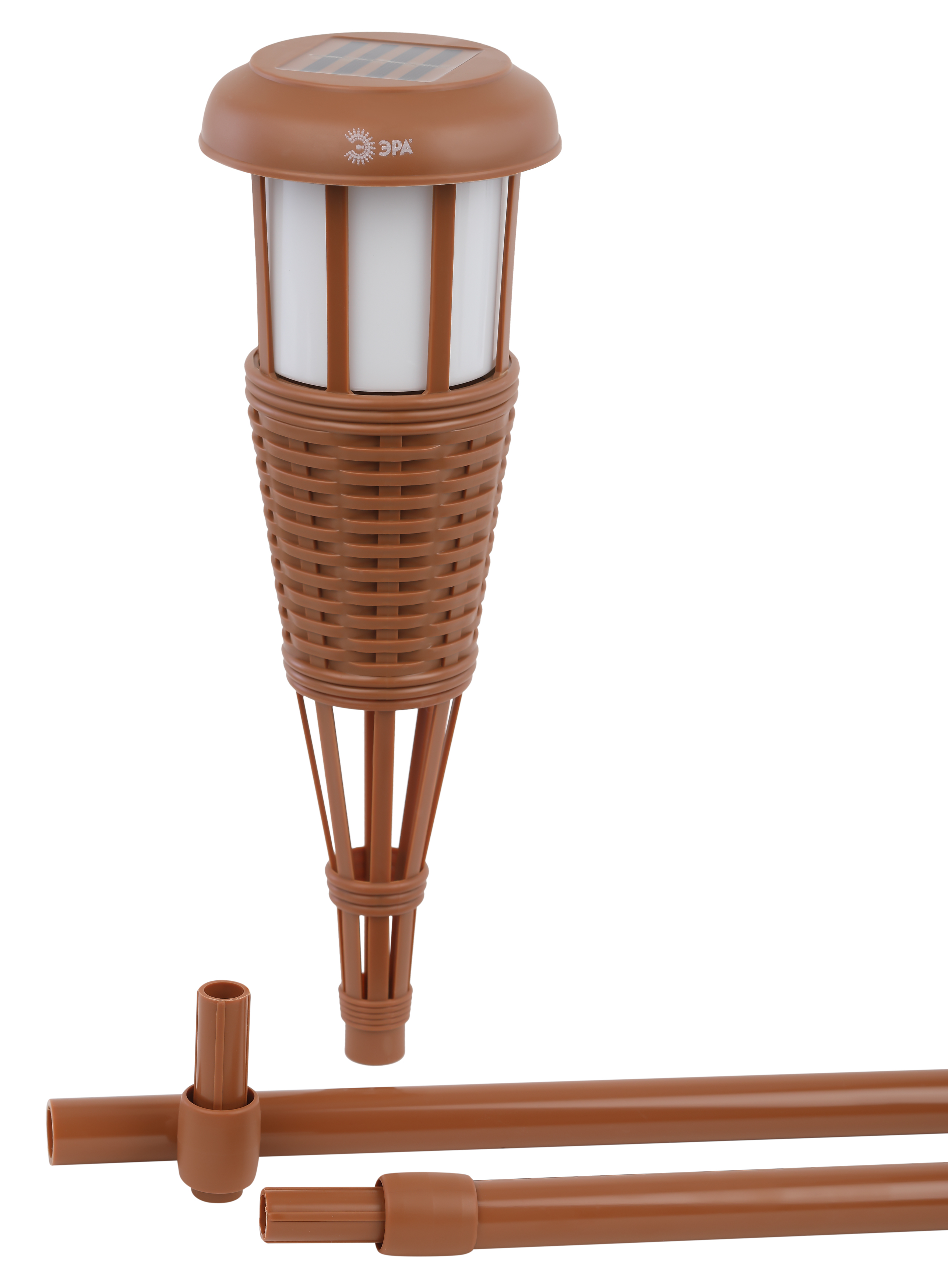 Светильник уличный ERASF22-35 на солнечной батарее садовый Факел бамбук