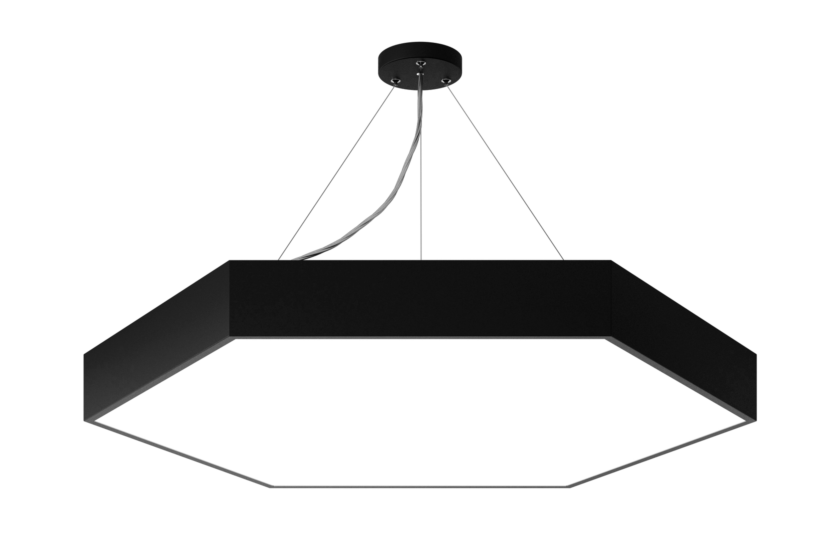 Светильник LED Geometria Hexagon SPO-122-B-40K-066 66Вт 4000К800х800х80 черный подвесной драйвер внутри