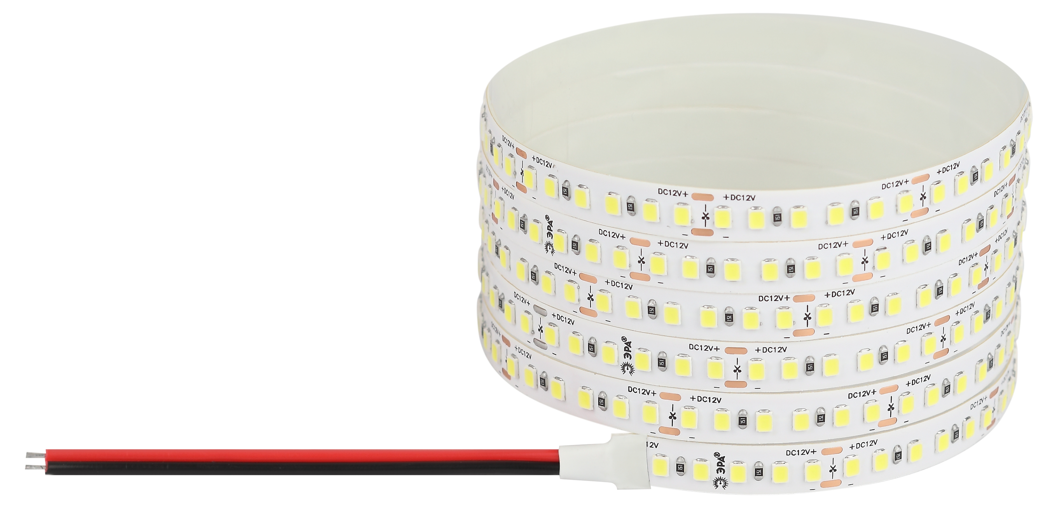 Лента светодиодная 14,4Вт/м 12В 3000К IP20 180LED/м LS2835-14,4-180-12-3000K-IP20-1 year-5m