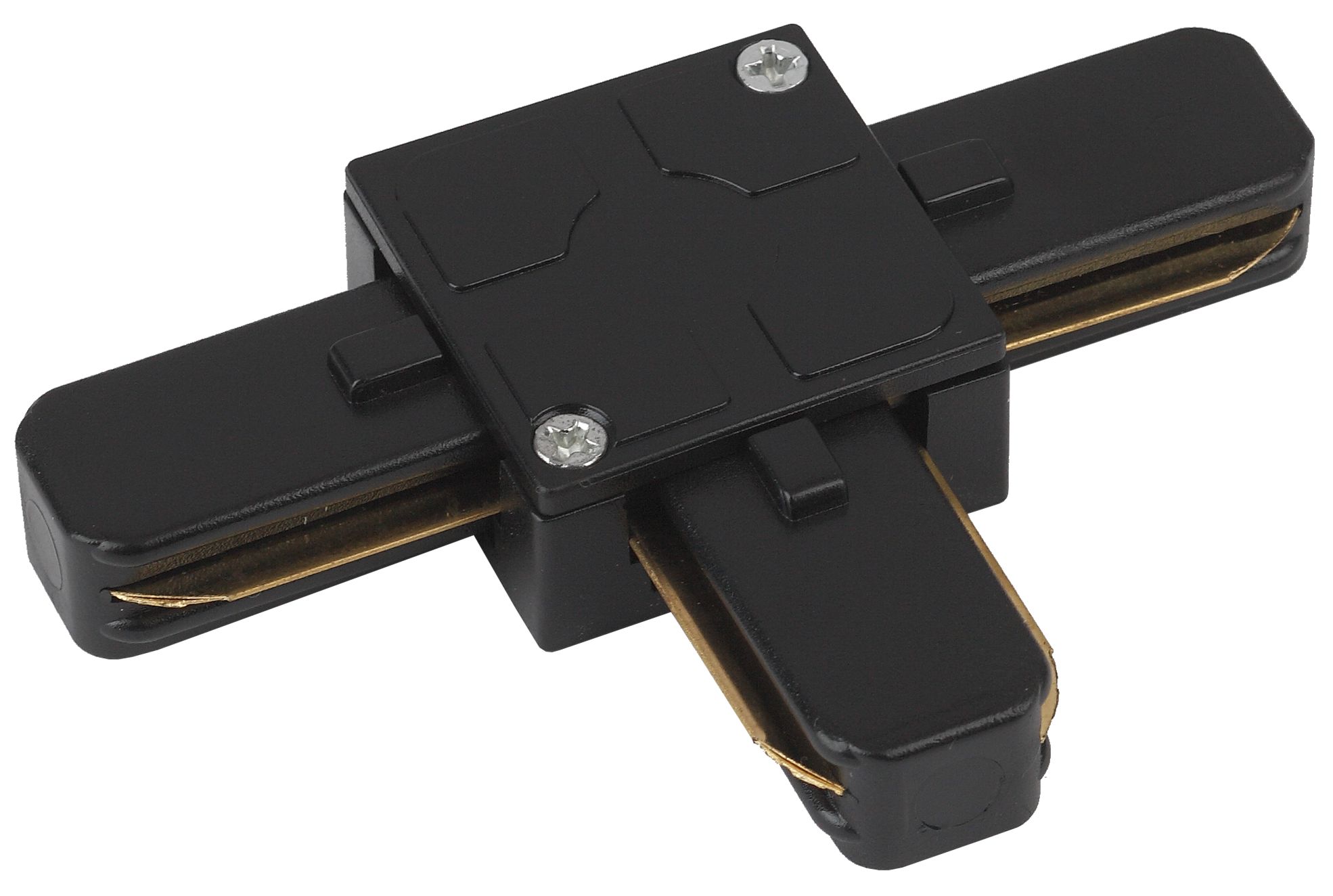 Коннектор для однофазного шинопровода Т-образный черный TR7-C 2W T BK