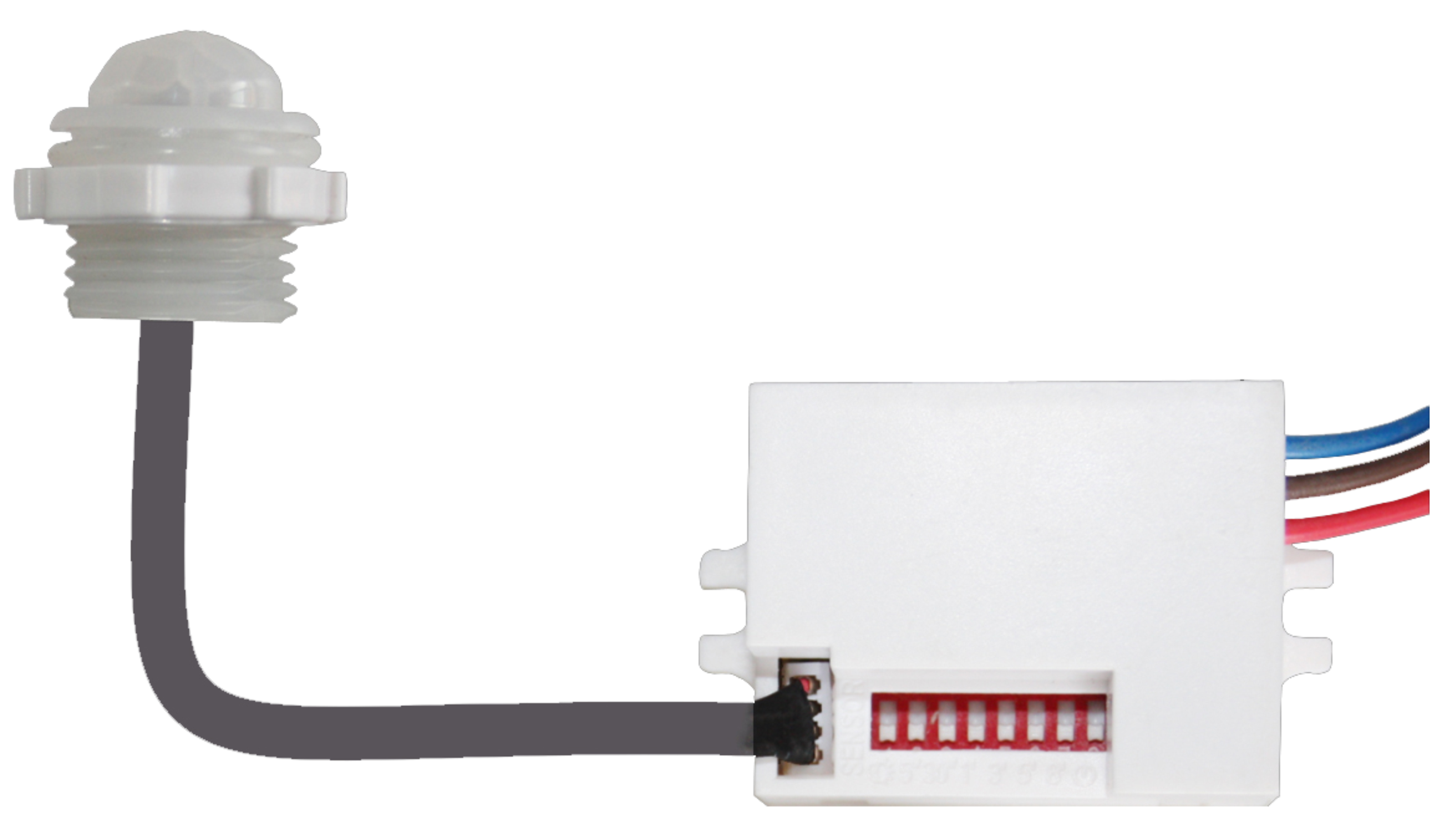 Датчик движения MD 021 для дома инфракрасный аккумуляторный 100 Вт 5сек/8мин 6м 120сбоку+360сверху градусов IP20