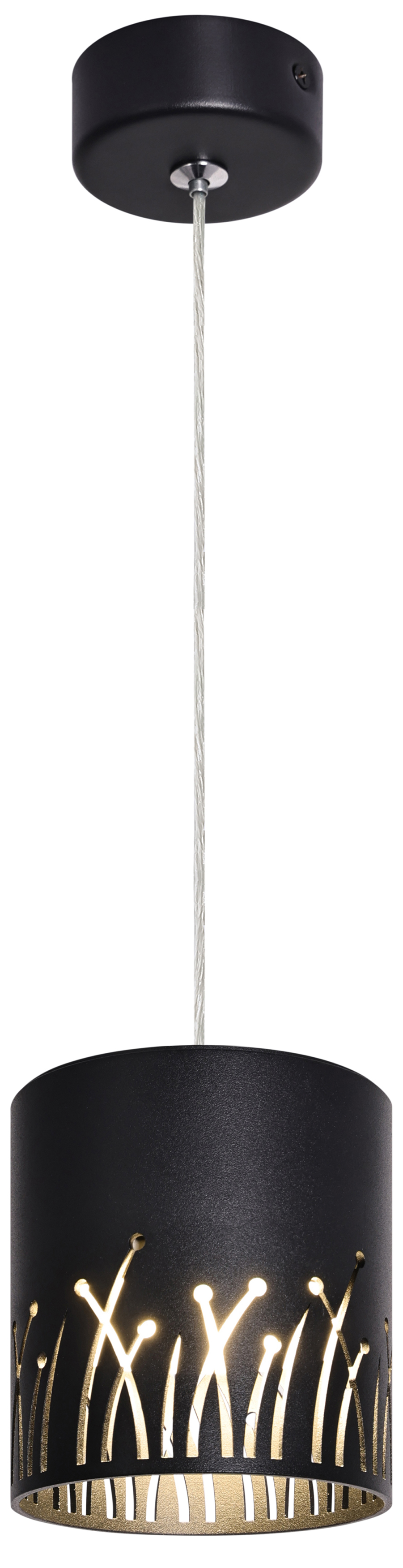 Светильник подвесной потолочный PL30 BK цоколь GX53 цилиндр черный