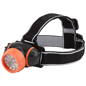 Фонарь налобный светодиодный 1,5Вт 50Лм IP40 SMD 4 режима на батарейках 3xAAA (в комплект не входят) TG7 оранжево-черный