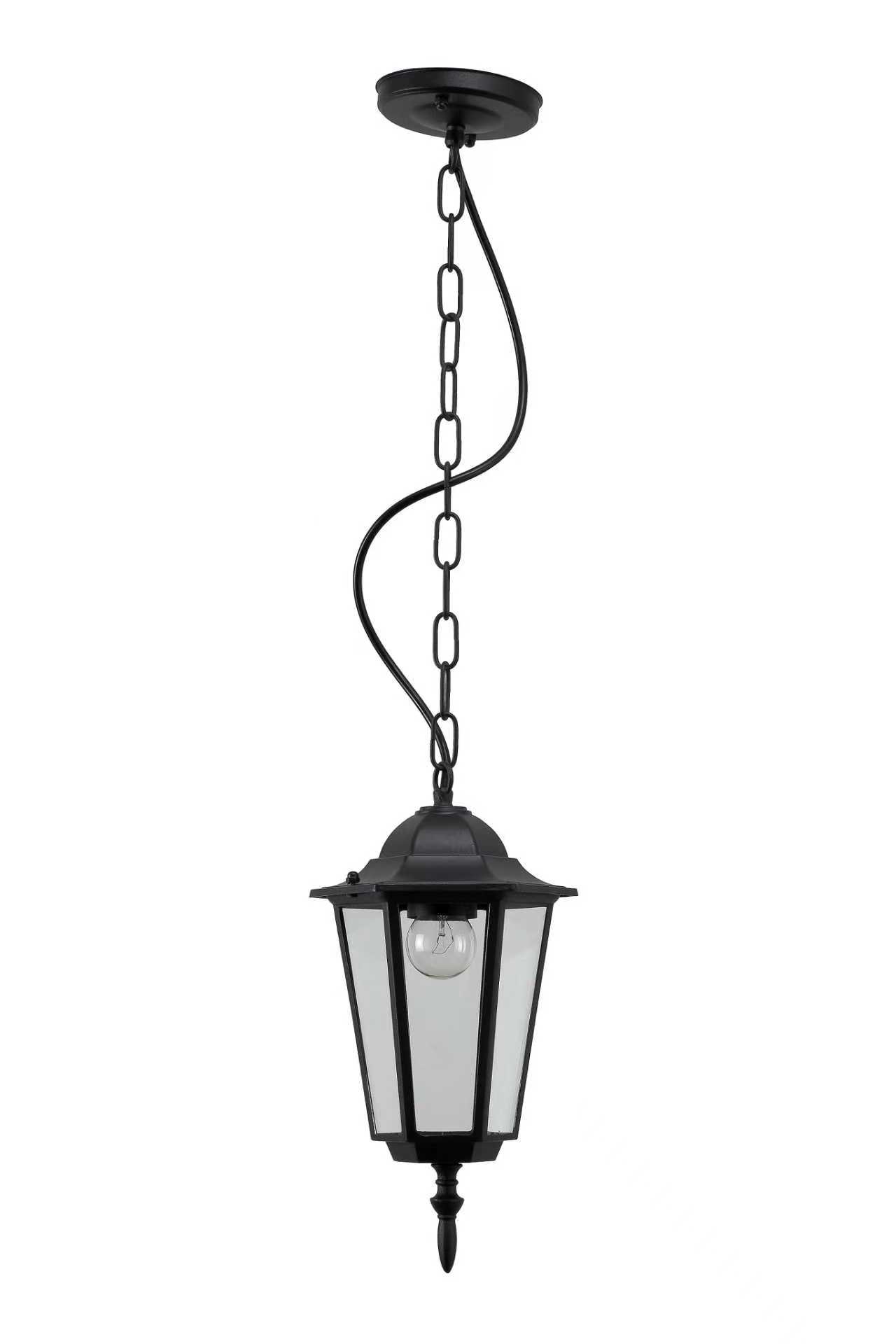 Светильник уличный подвесной под лампу E27 IP54 Веледа GBS-104-BL-0810 230В чёрный