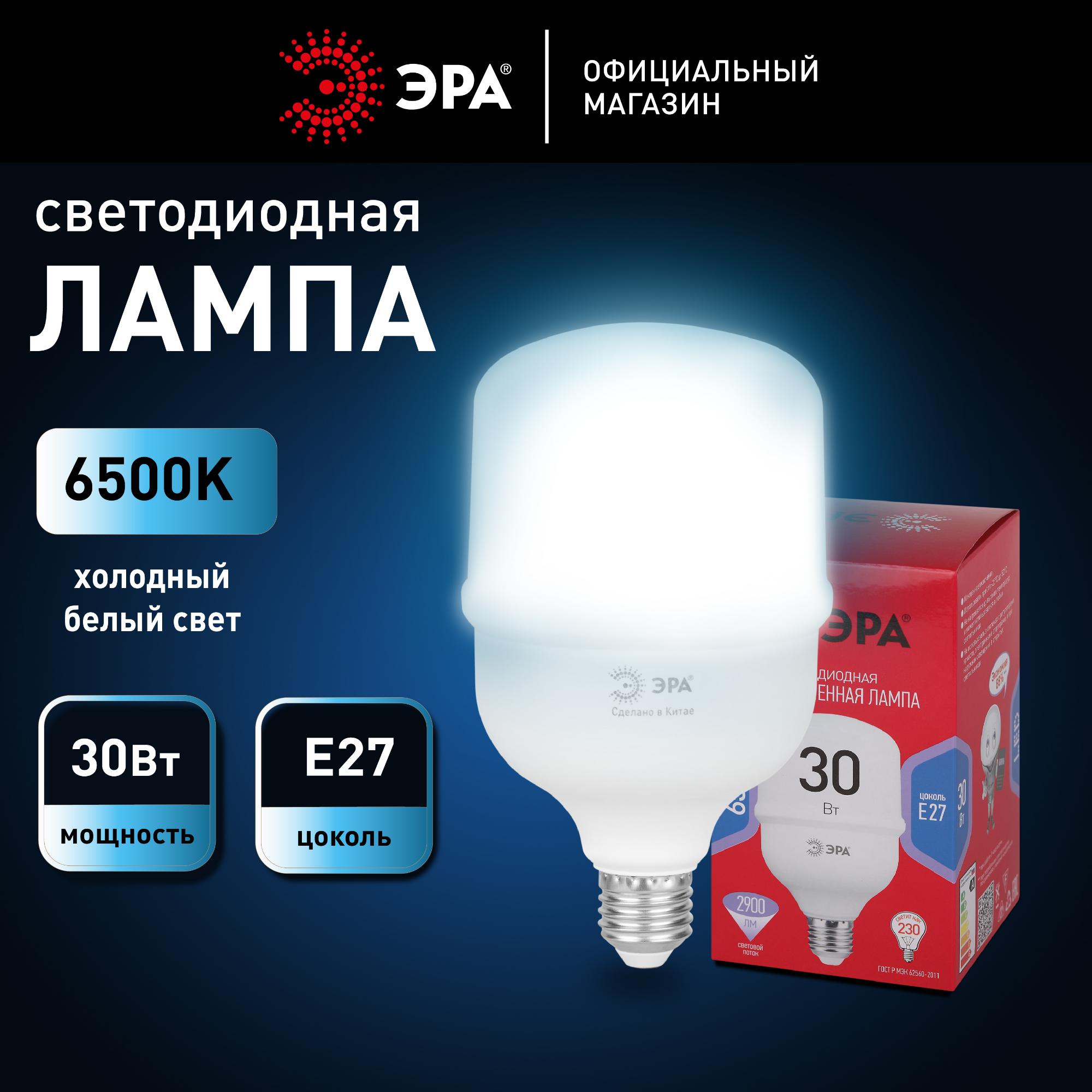 Лампа светодиодная LED 30 Вт 2900Лм 6500К T80 холодный E27 150-275В LED POWER T80-30W-6500-E27 Red Line