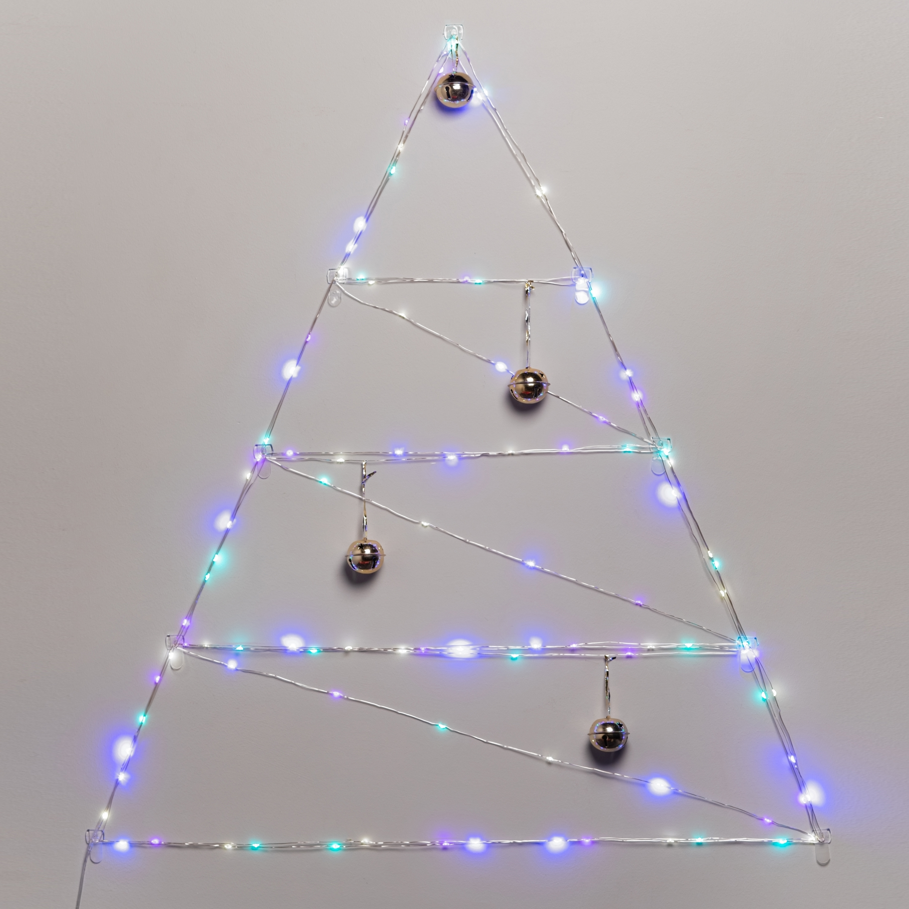 Гирлянда светодиодная новогодняя нить мультиколор 10 м 100 microled IP20 3AA Intro Holiday INNR-02M (элементы питания закупаются отдельно 3ААА)