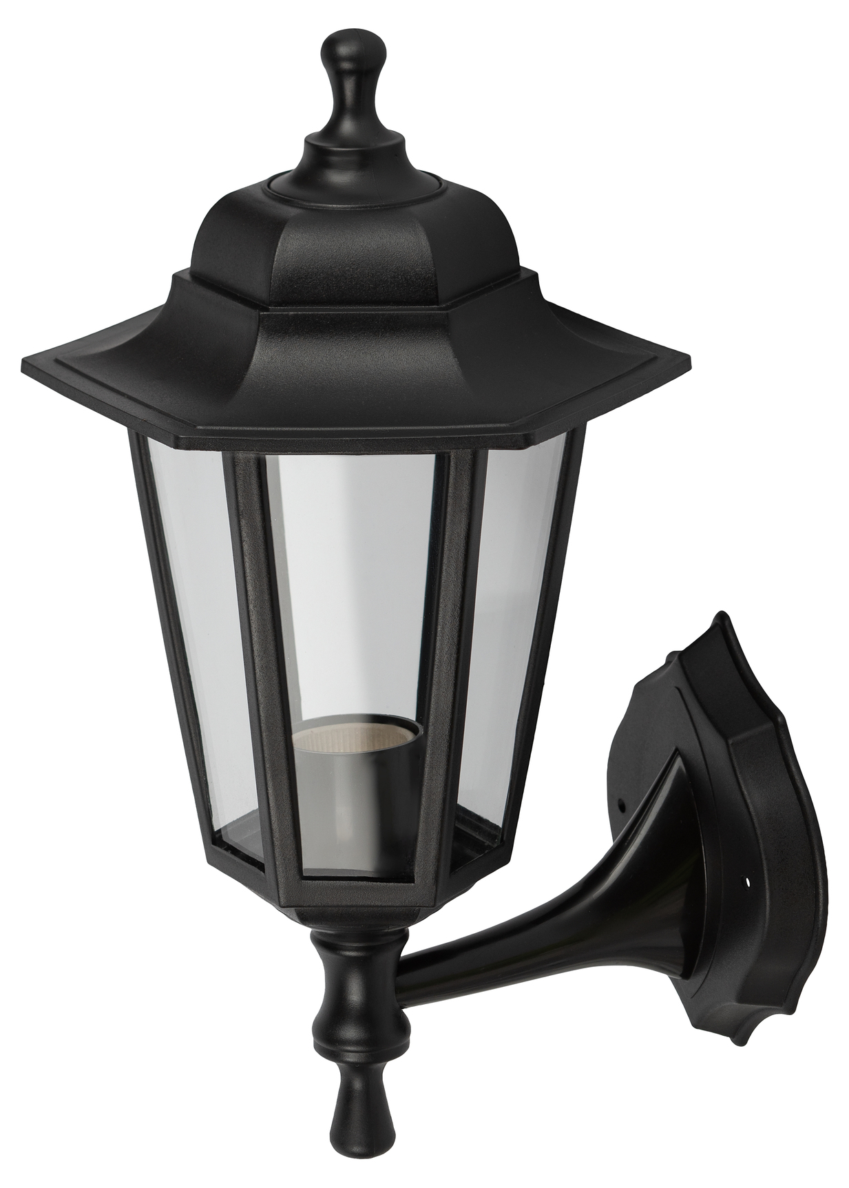 Светильник настенный НБУ 06-60-001 шестигранный черный IP44 Е27 max60Вт