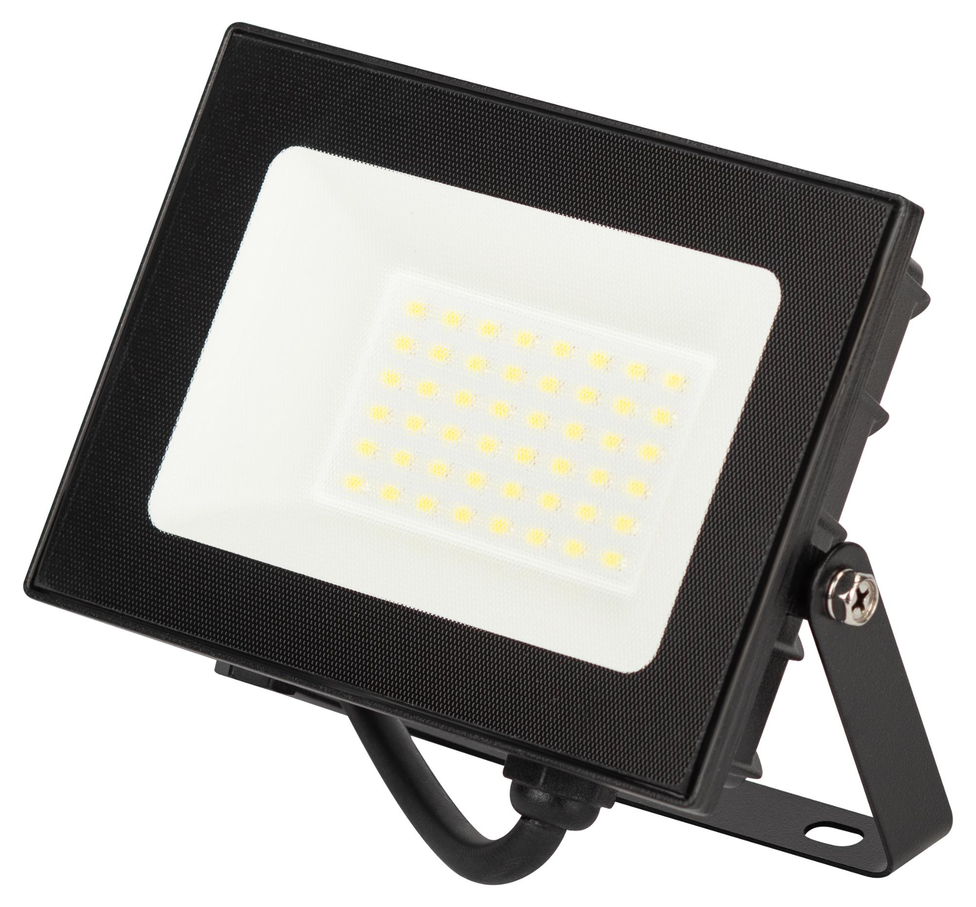 Прожектор светодиодный ДО-30 Вт 6500К 3000 Лм IP65 черный 30w холодный 190-265В LPR-062-0-65K-030