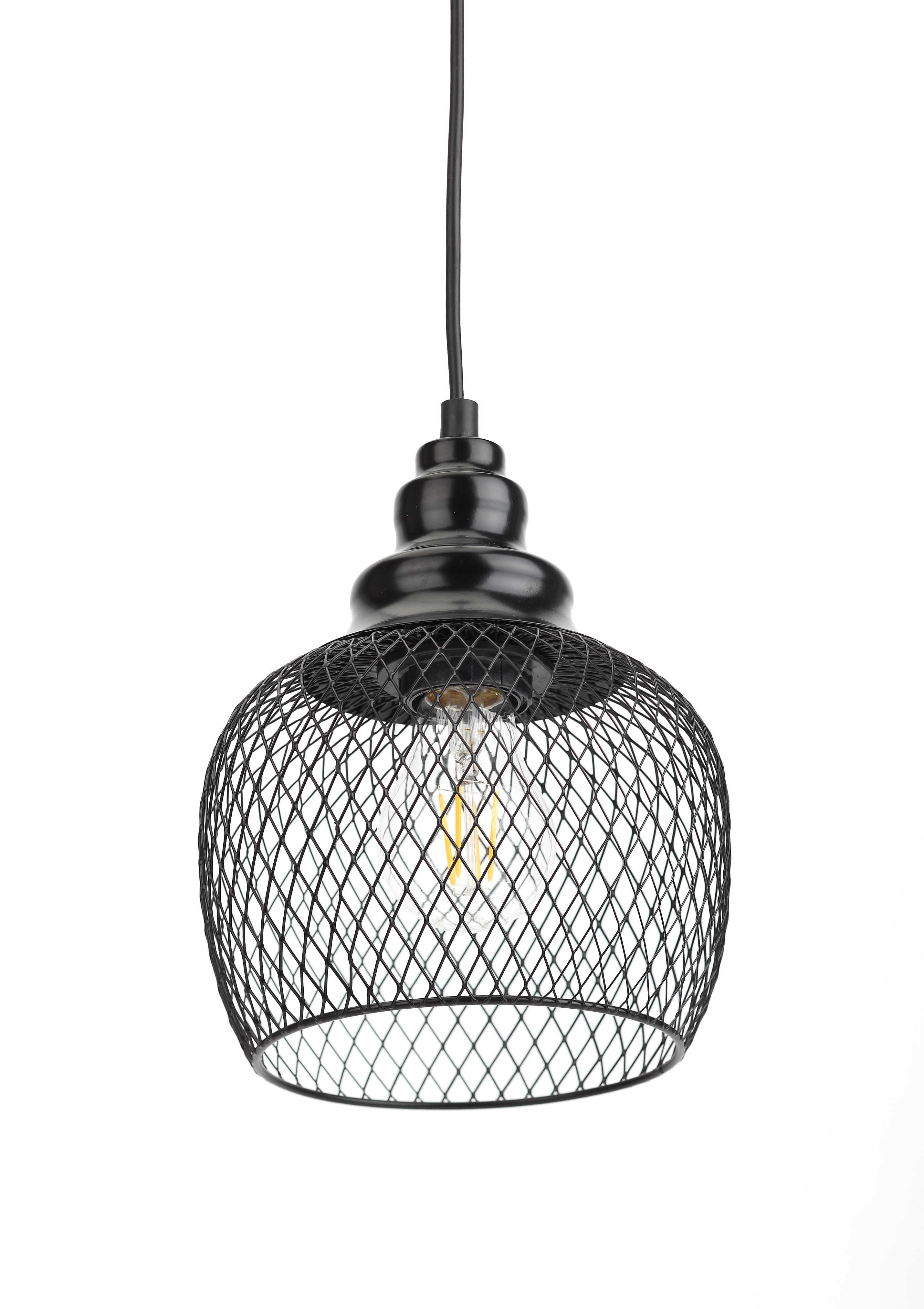 Подвес PL8 BK металл, E27, max 60W, d170 мм, черный 10/180