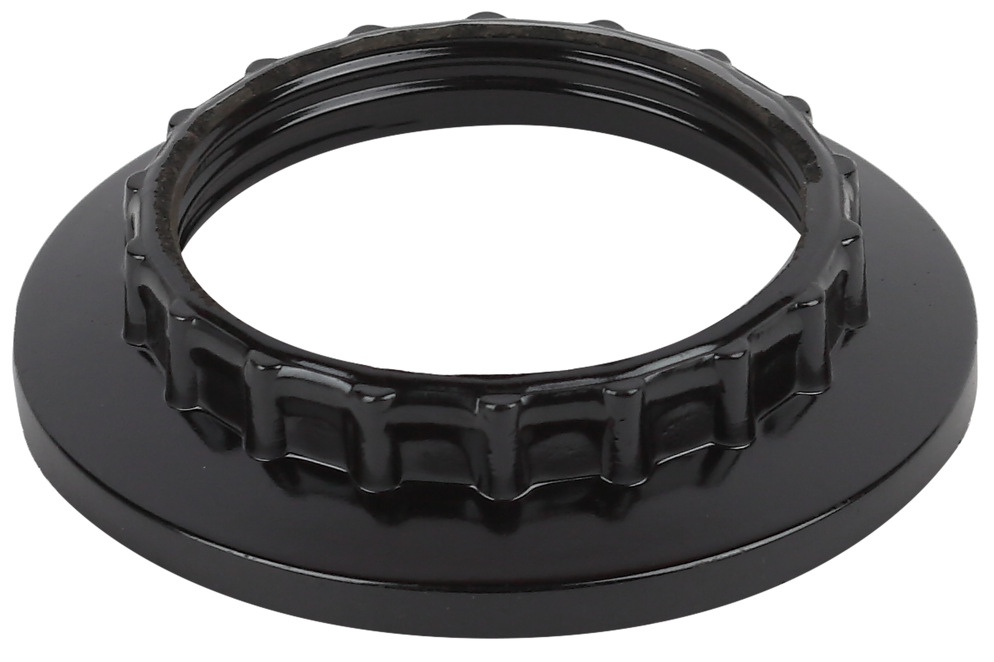 Кольцо для патрона E27, бакелит, черное (100/1000/9000)