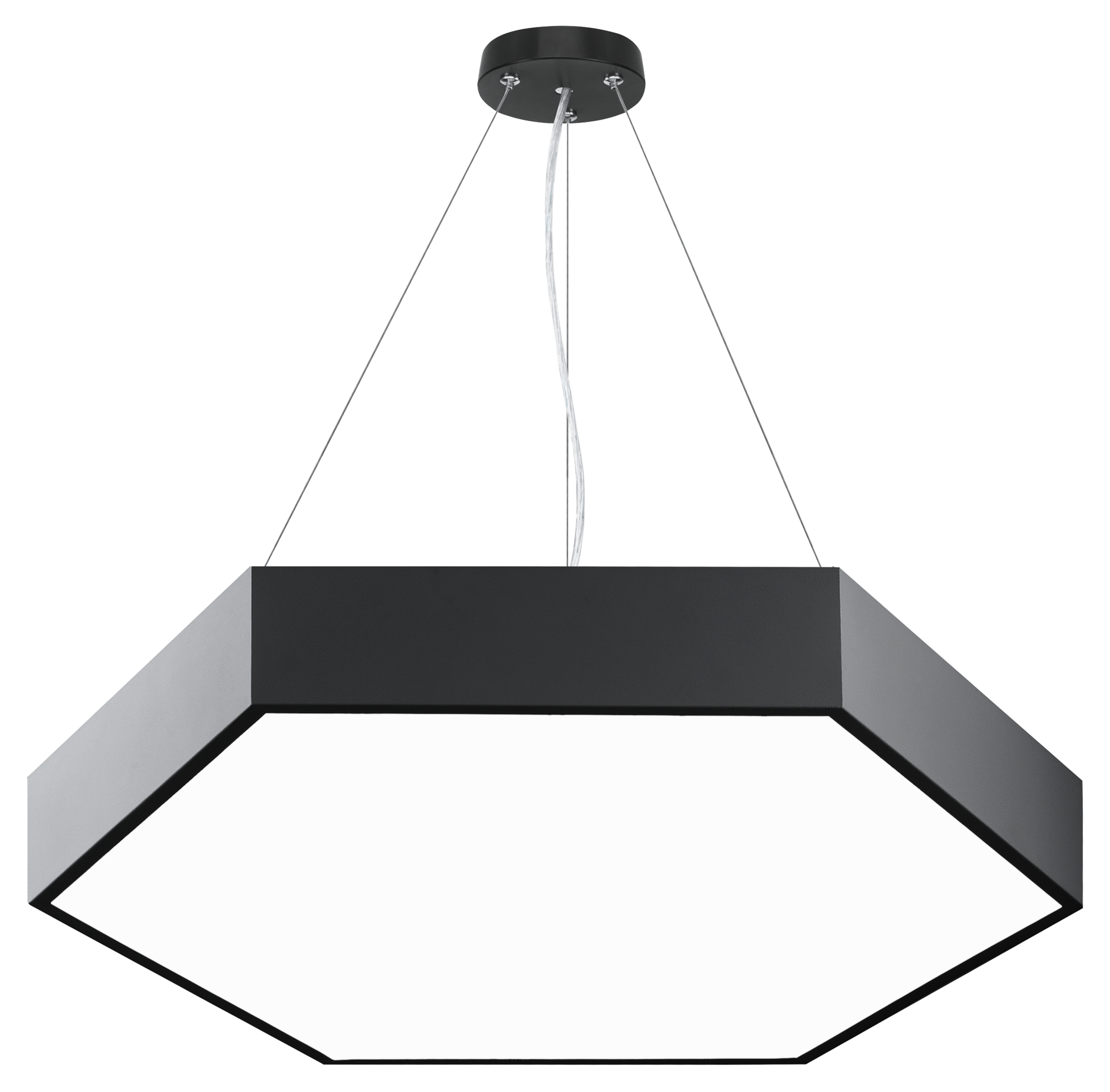 Светильник LED Geometria Hexagon SPO-121-B-40K-038 38Вт 4000K 4000Лм IP40 600х80 черный подвесной драйвер внутри