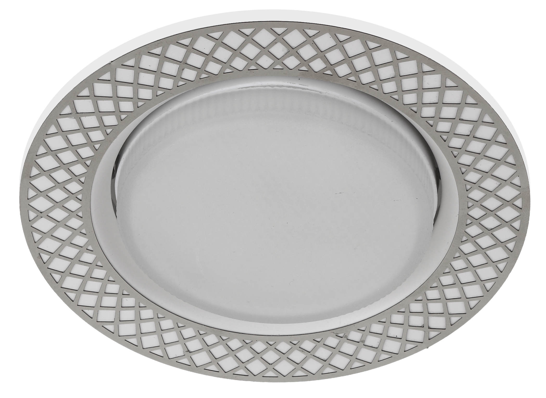 Светильник под лампу Gx53 круглый,220V,13W,белый/хром KL79 WH/CH