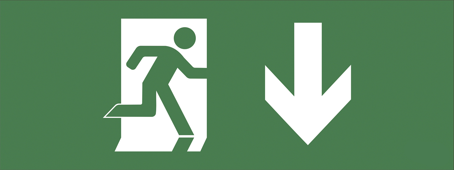 Этикетка самоклеющаяся 350х130 мм Фигура/стрелка вниз SSA-101 INFO-SSA-103