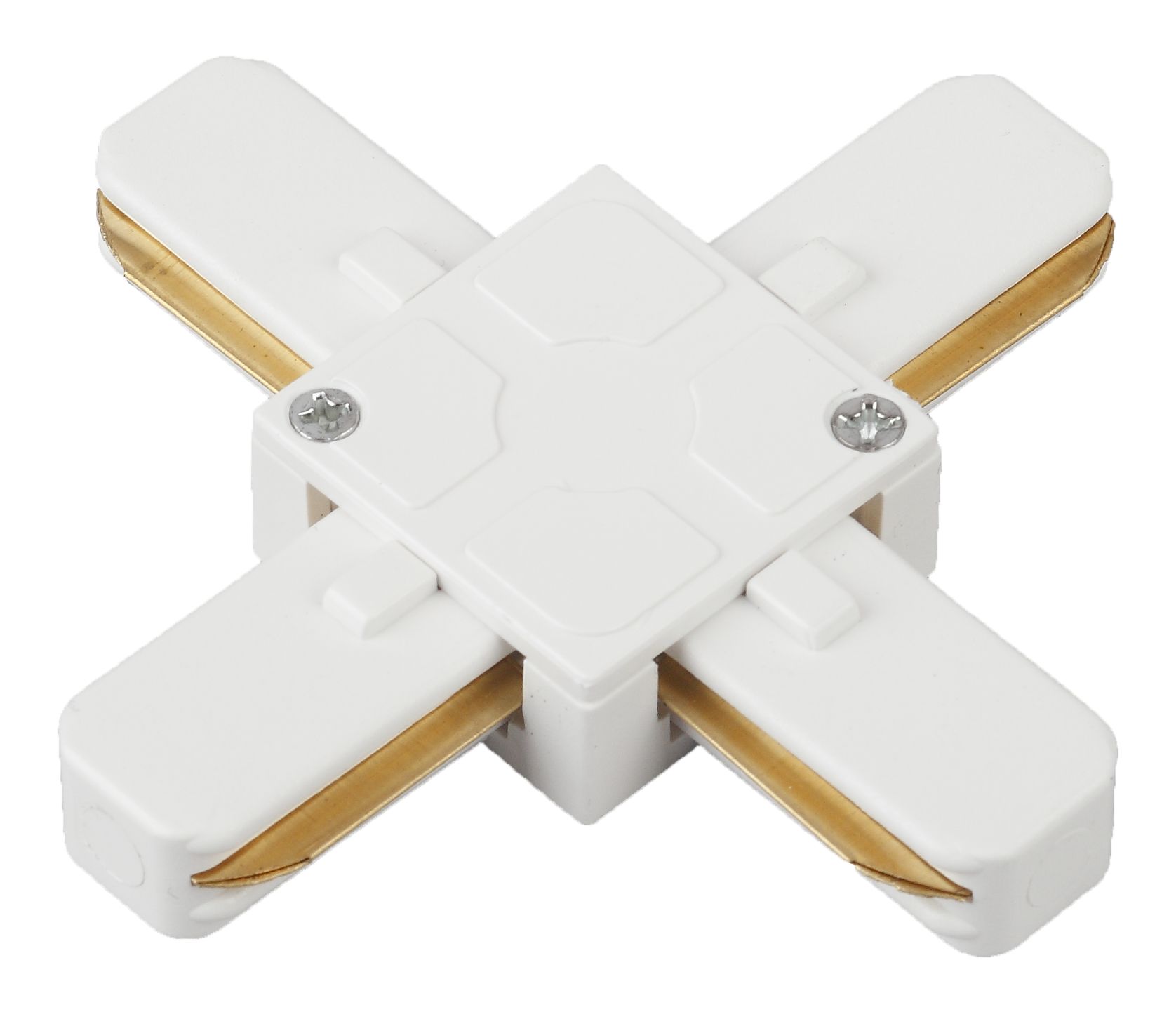 Коннектор для однофазного шинопровода Х-образный белый TR7-C 2W X WH
