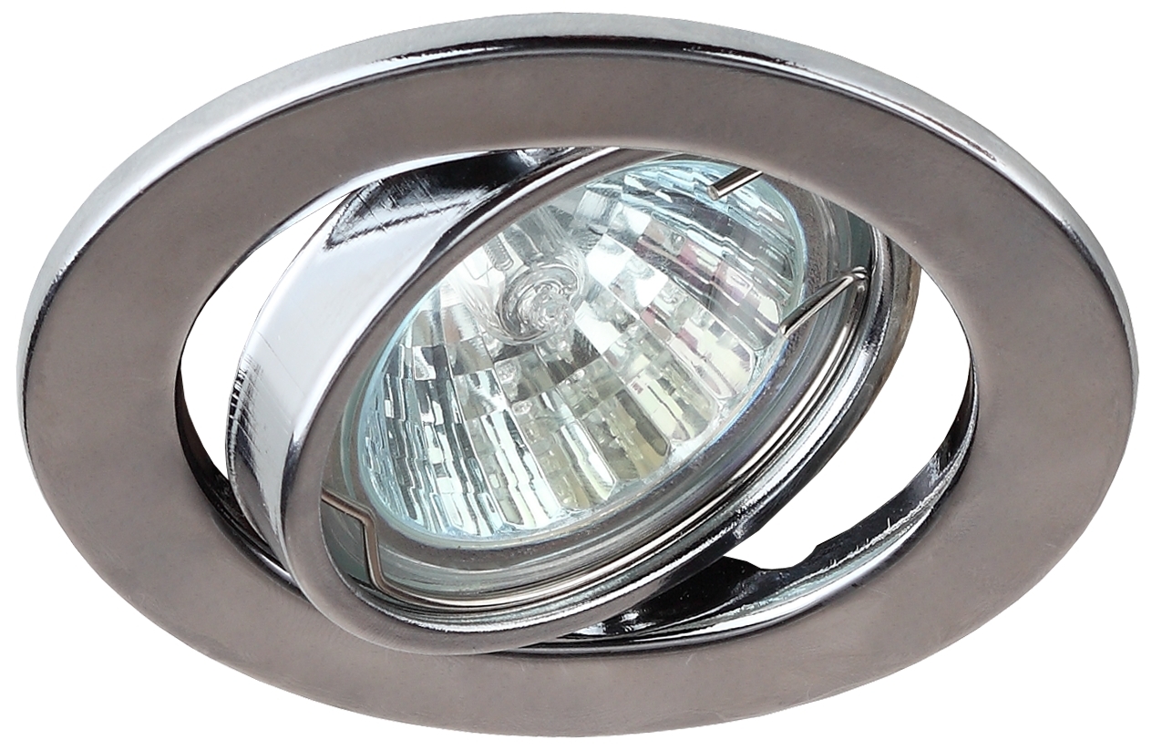 Светильник штампованный поворотный MR16,12V/220V, 50W хром ST2A CH