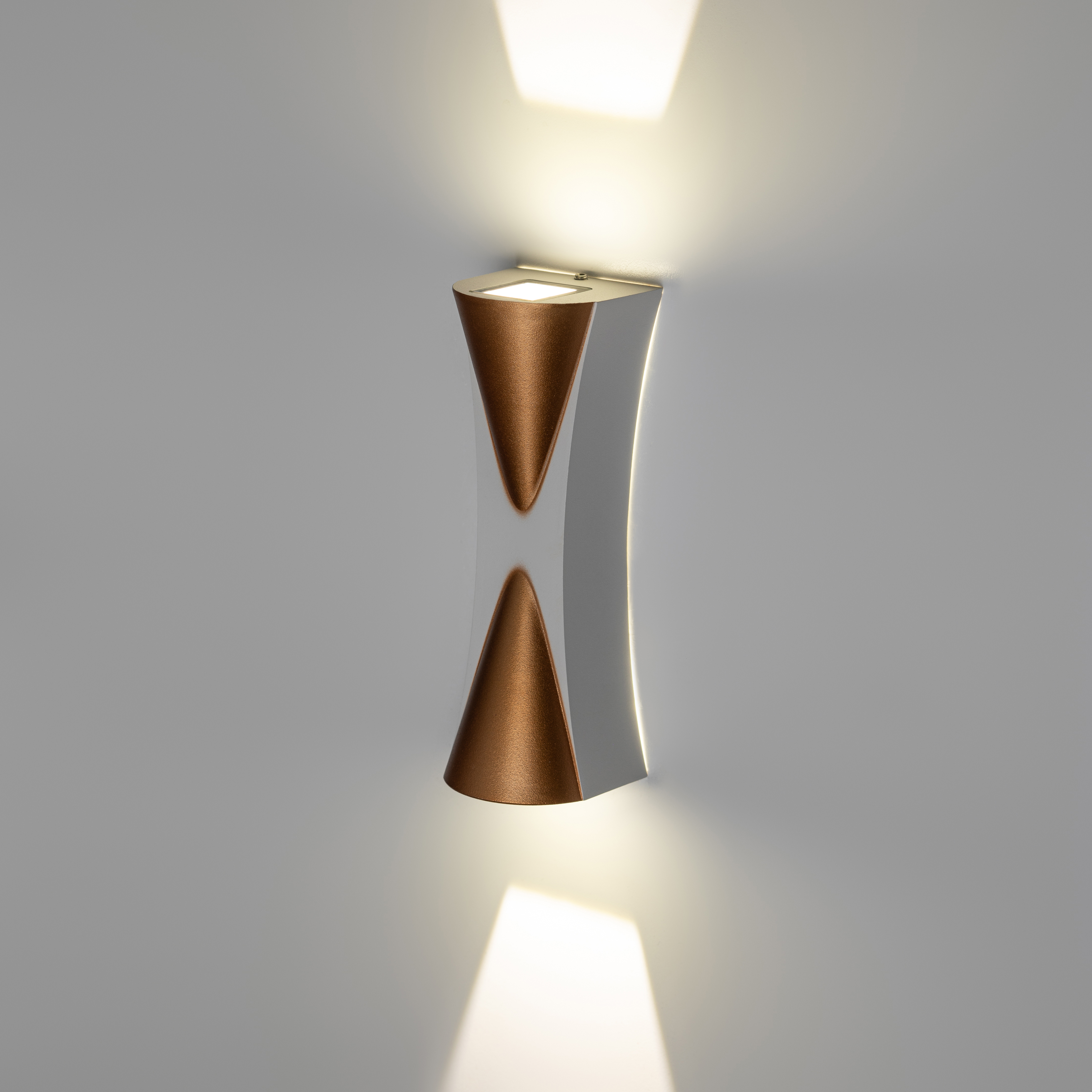 Подсветка декоративная WL43 WH+GD светодиодная 6Вт 3500К белый/золото IP54 для интерьера, фасадов зданий