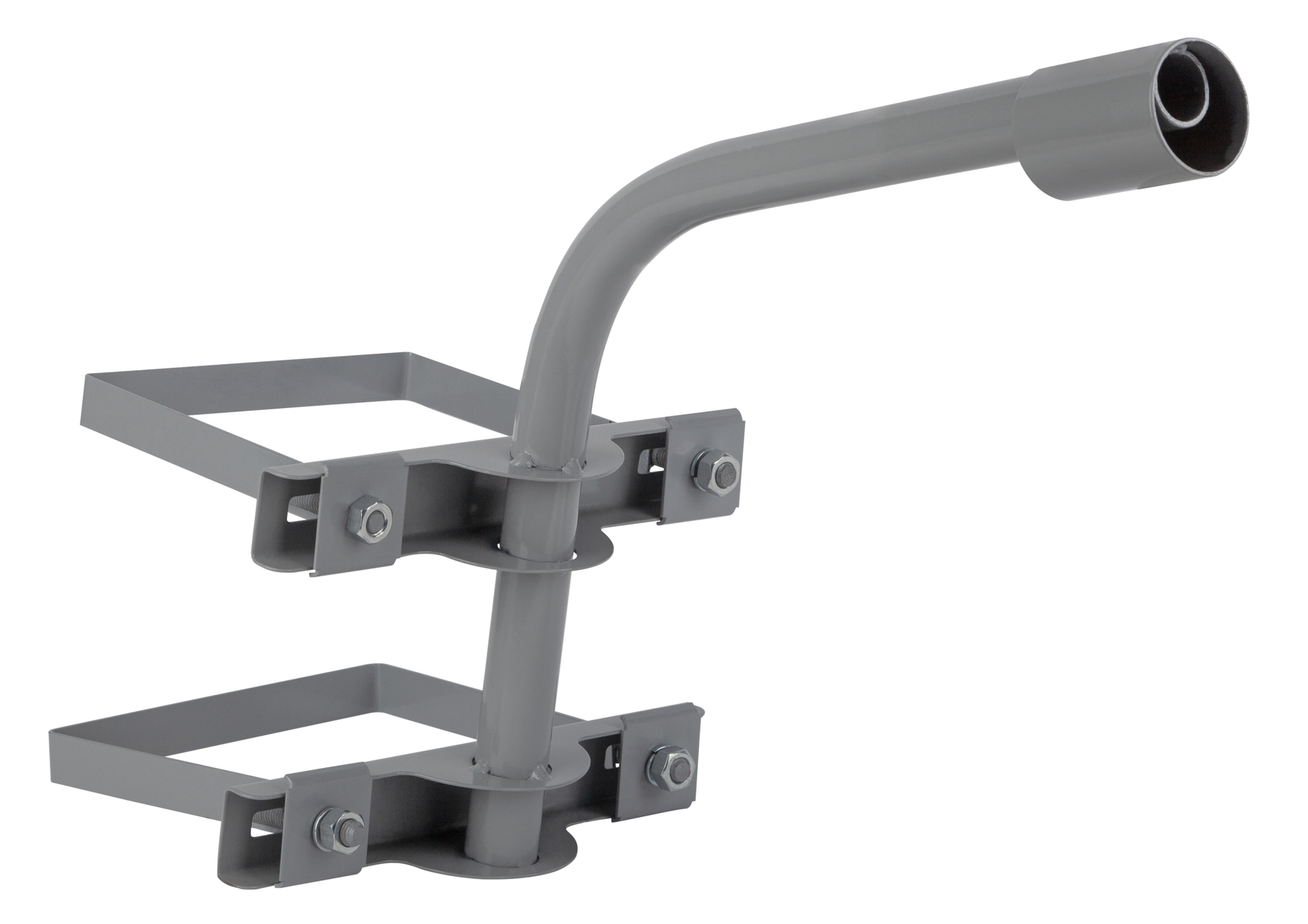 Кронштейн на опору с 2 хомутами 350мм d 48 SPP-AC4-0-350-048