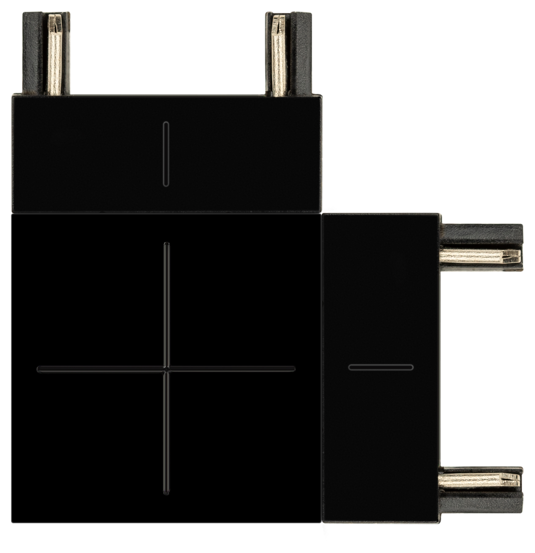 Коннектор угловой для тонкого магнитного шинопровода черный TRM-S5-CC BK