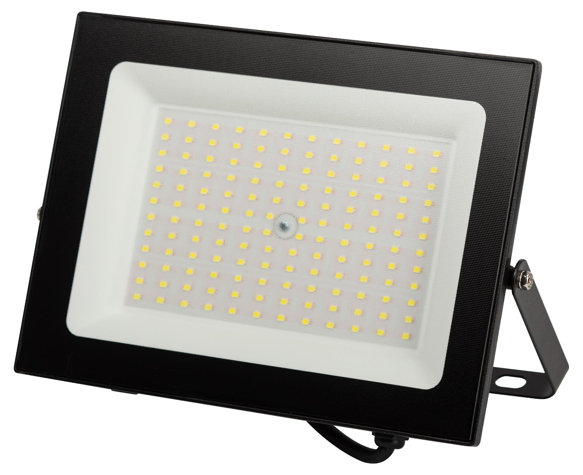 Прожектор светодиодный ДО-100 Вт 6500К 10000 Лм IP65 черный 100w холодный 190-265В LPR-062-0-65K-100