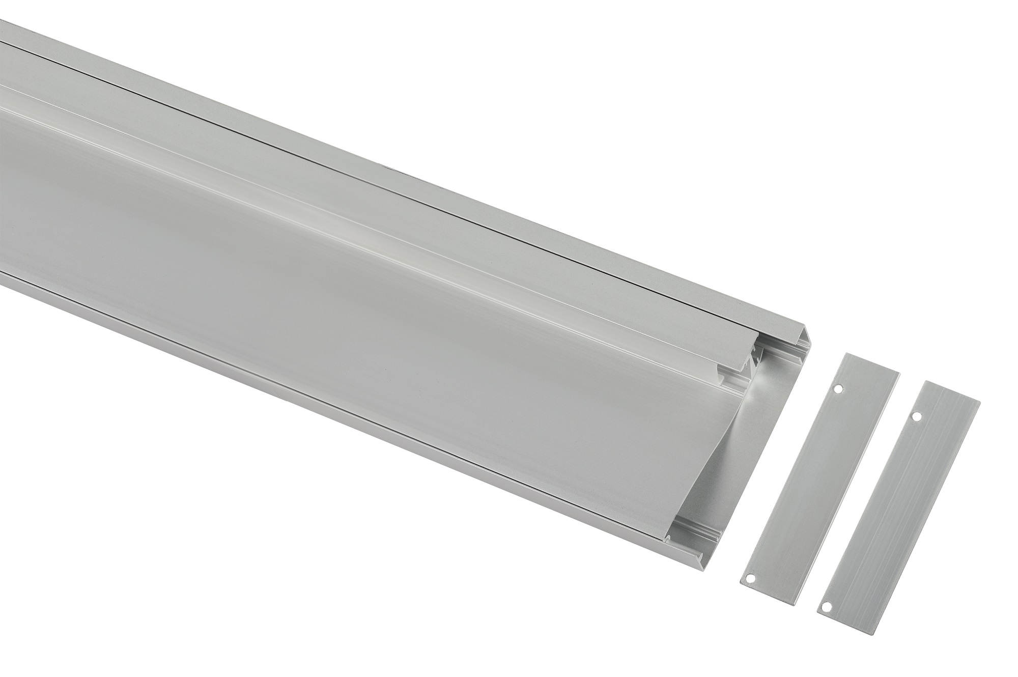 Комплект с накладным анодированным профилем 8018 80х18мм 2м