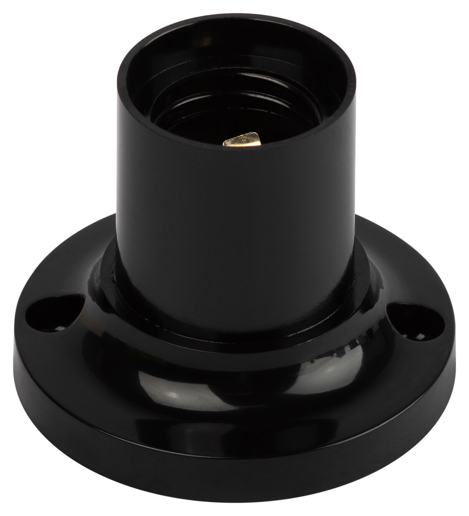 Патрон Е27 потолочный бакелит черный