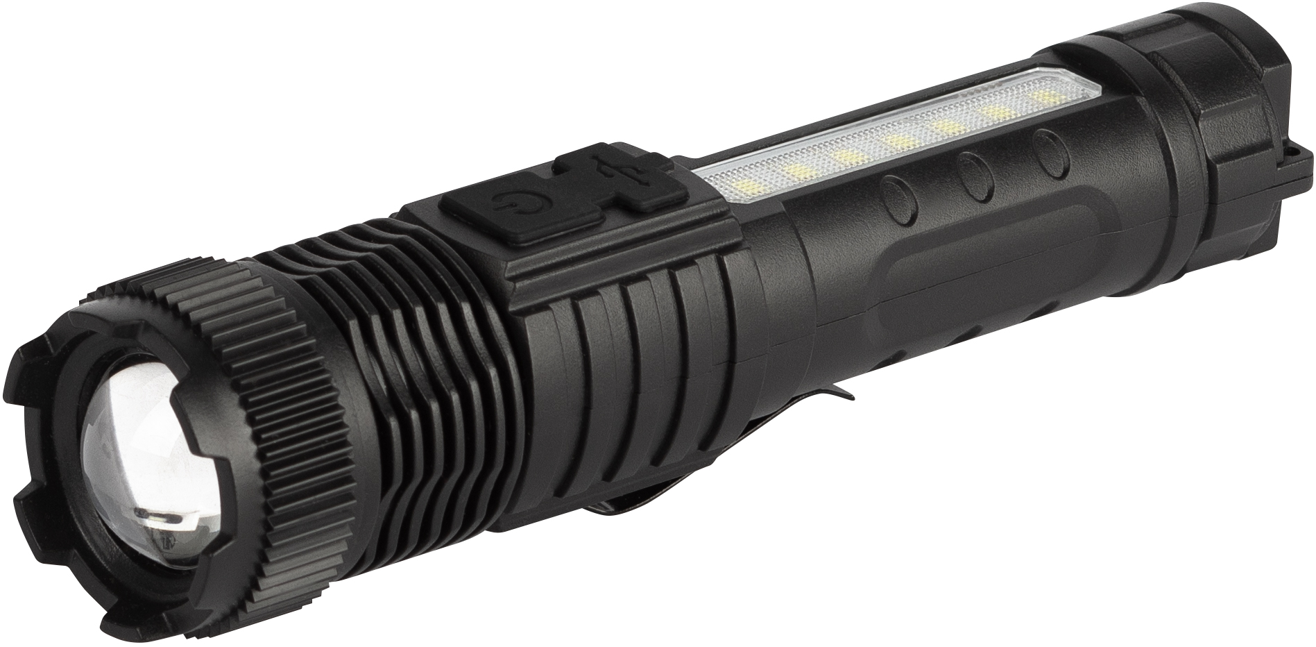 Фонарь светодиодный UA-401 универсальный аккумуляторный 3 Вт LED + 3 Вт COB оптический Zoom 3 режима магнит type C