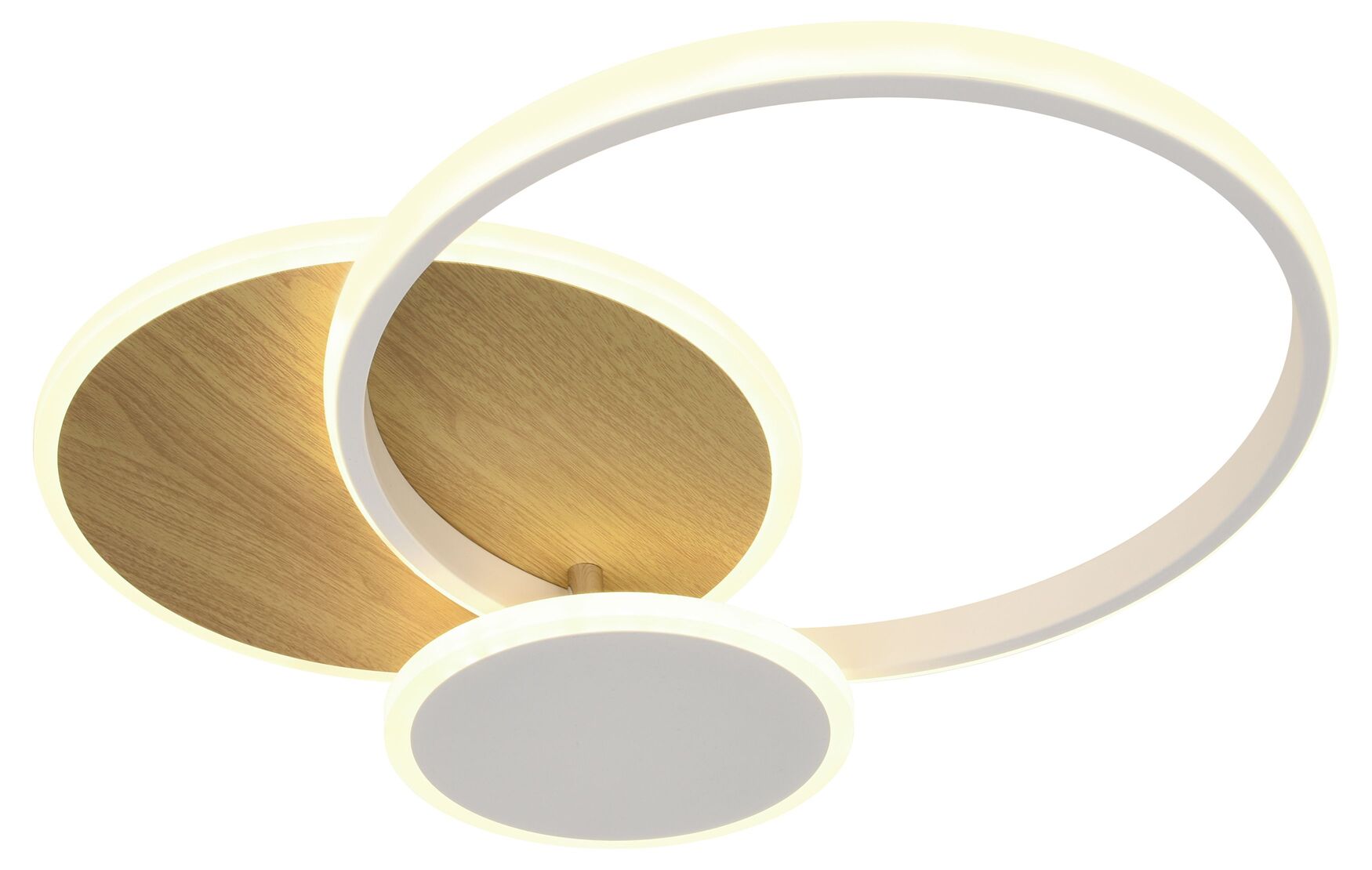 Светильник светодиодный потолочный ДПБ-60Вт 2 420Лм Модерн с ДУ City CLL-1-60-RC WH +Wood