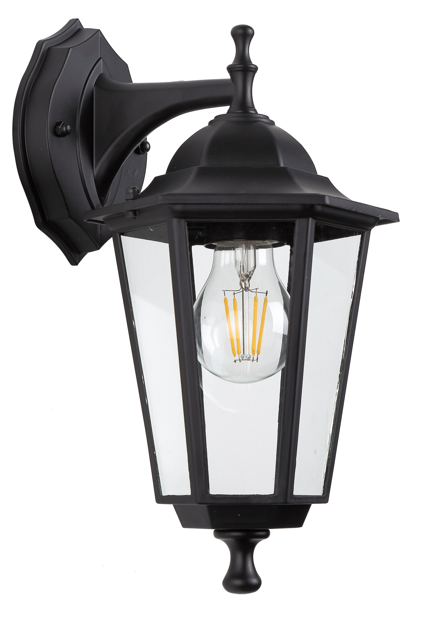 Светильник уличный настенный под лампу E27 IP54 Веледа GBW-104-1-BL-0360 230В IP54 чёрный вниз