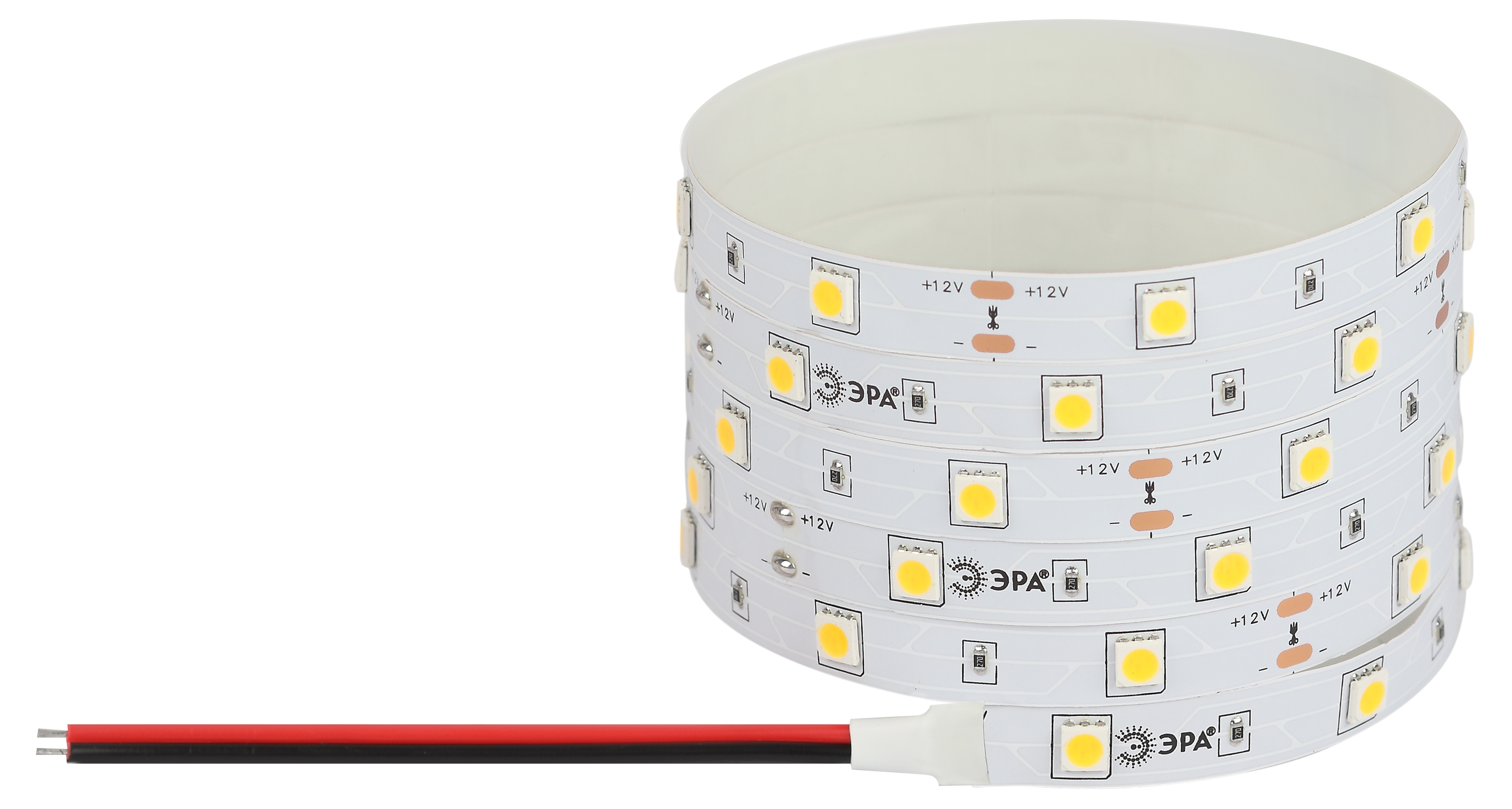 Лента светодиодная 7,2Вт/м 12В 4000К IP20 30LED/м LS5050-7,2-30-12-4000K-IP20-1 year-5m