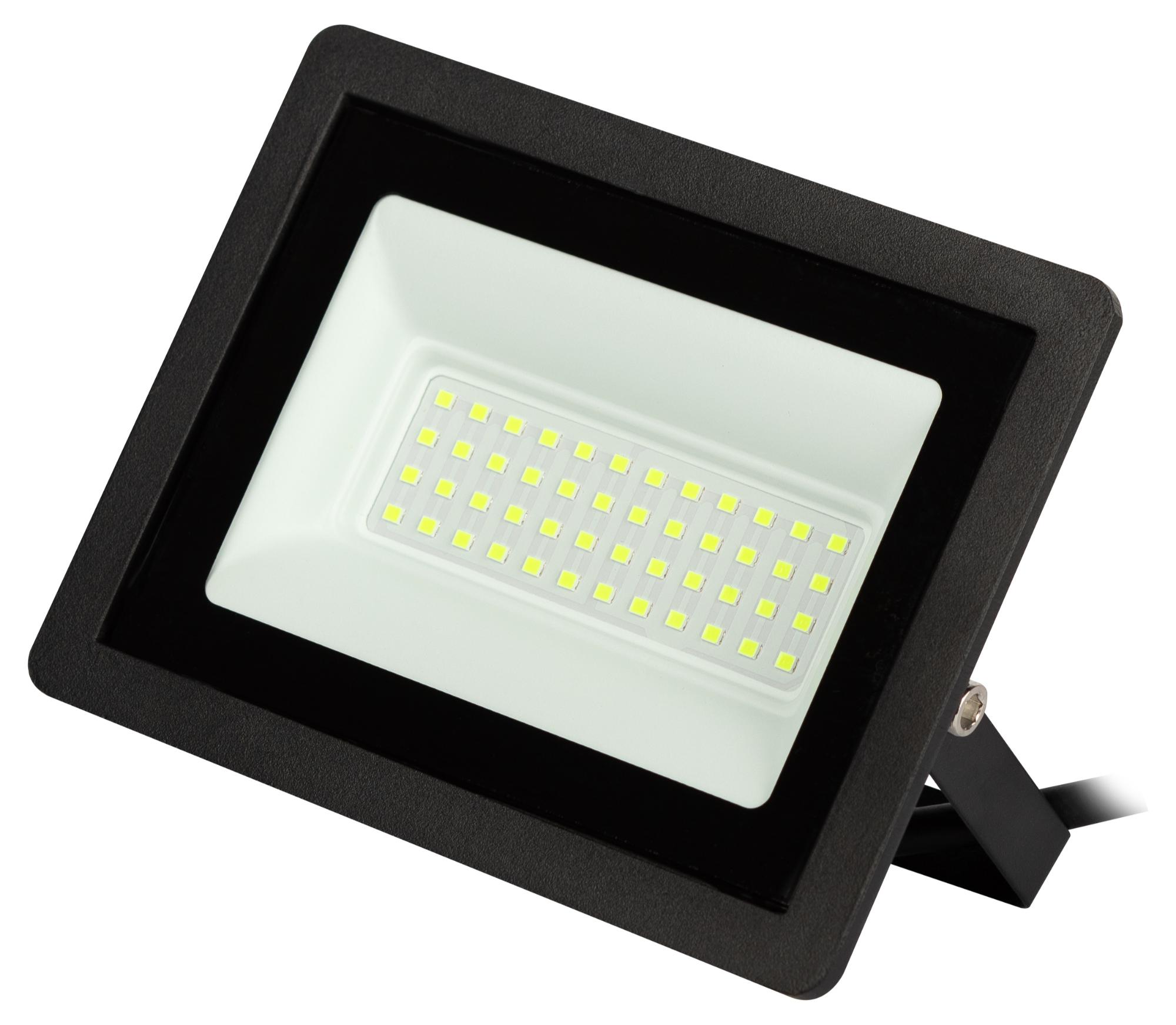 Прожектор светодиодный ДО-50 Вт зеленый цвет свечения 5000 Лм IP65 200-240В черный корпус 50w LPR-025-GREEN-050