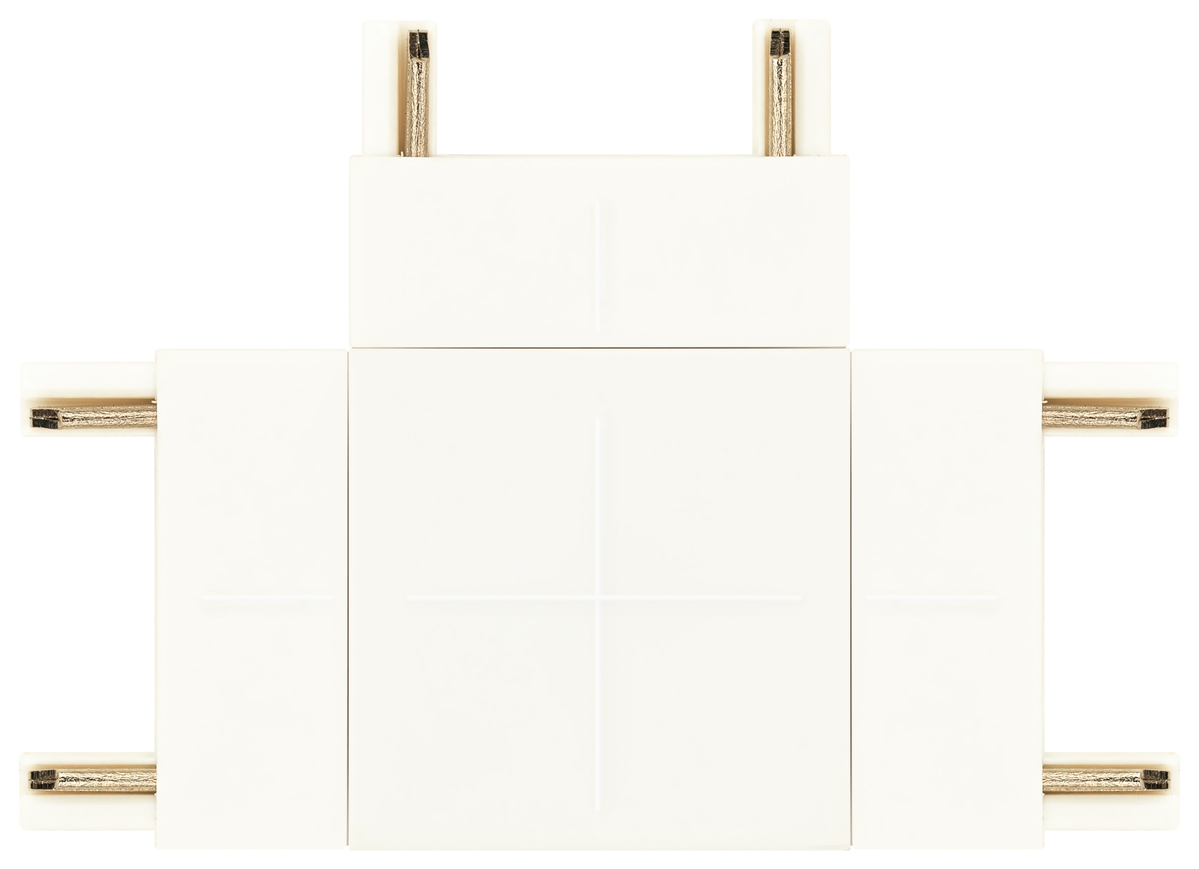 Коннектор Т-образный для тонкого магнитного шинопровода белый TRM-S5-CT WH