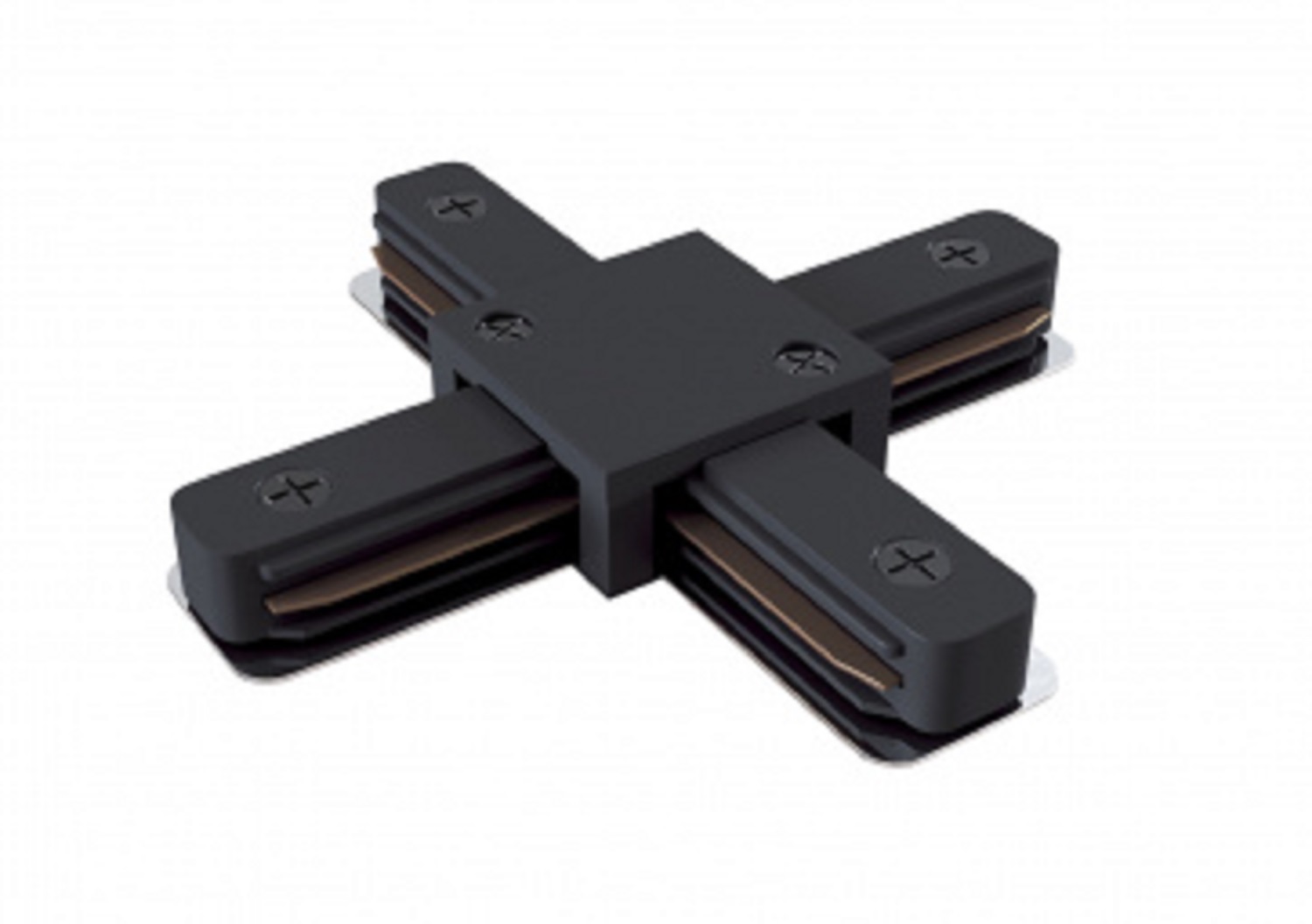 Коннектор TR-1PA-СX-BK X-образный для однофазного шинопровода черный