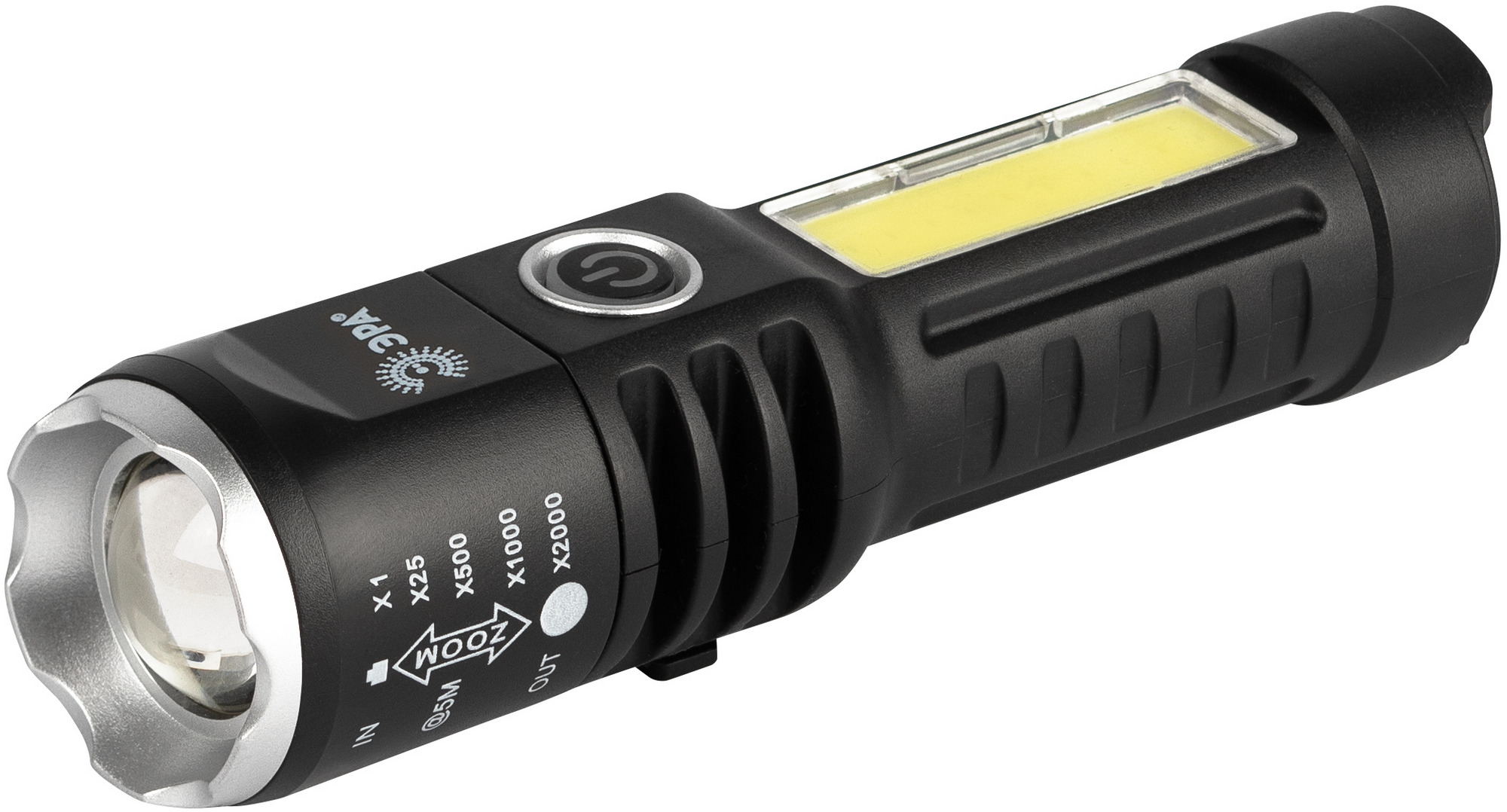 Фонарь светодиодный UA-403 универсальный аккумуляторный 5 Вт LED + 3 Вт COB оптический Zoom 4 режима USB type C