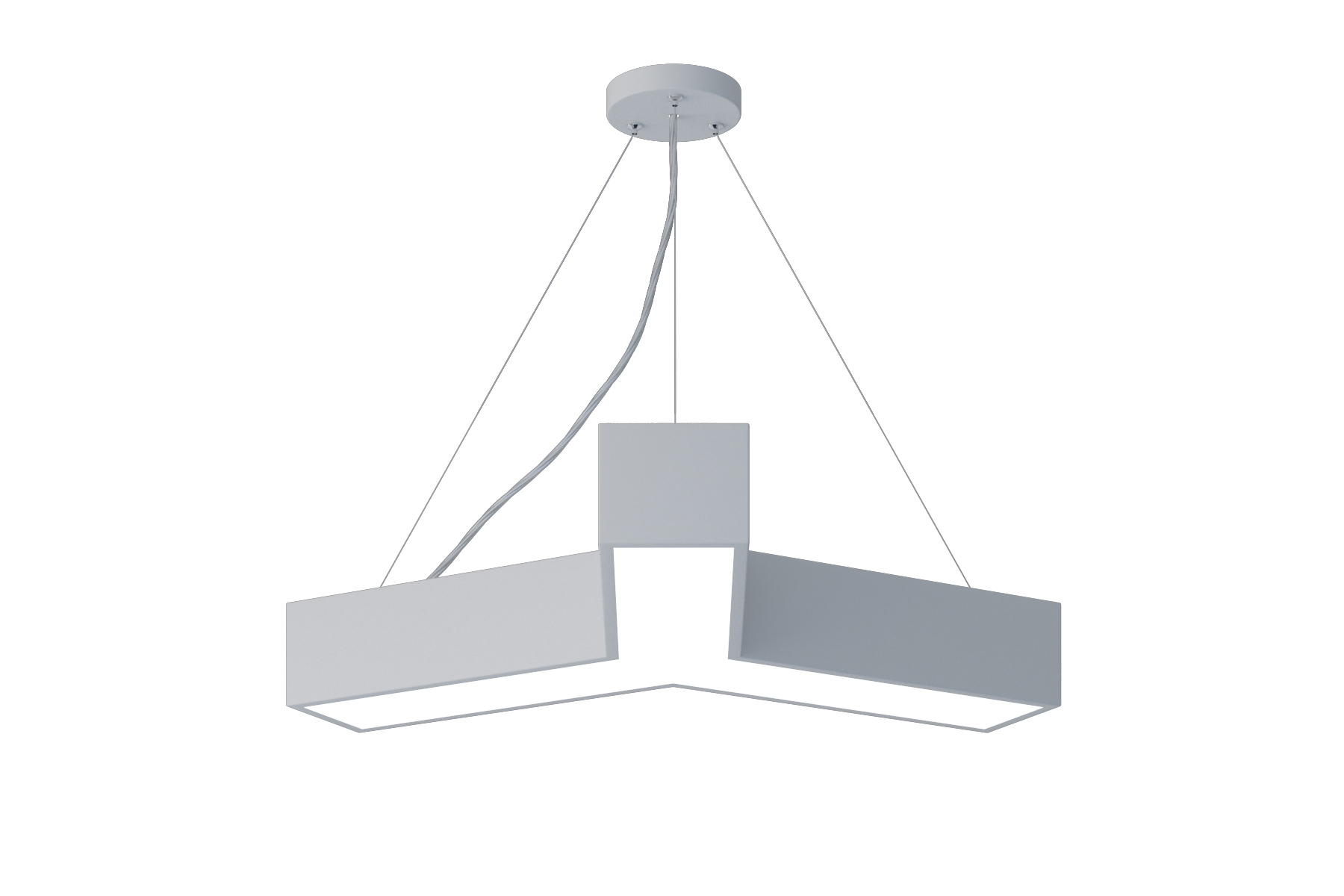 Светильник подвесной светодиодный 28Вт 1900Лм 4000K IP40 600х80 белый Geometria Igrek SPO-141-W-40K-028 драйвер внутри