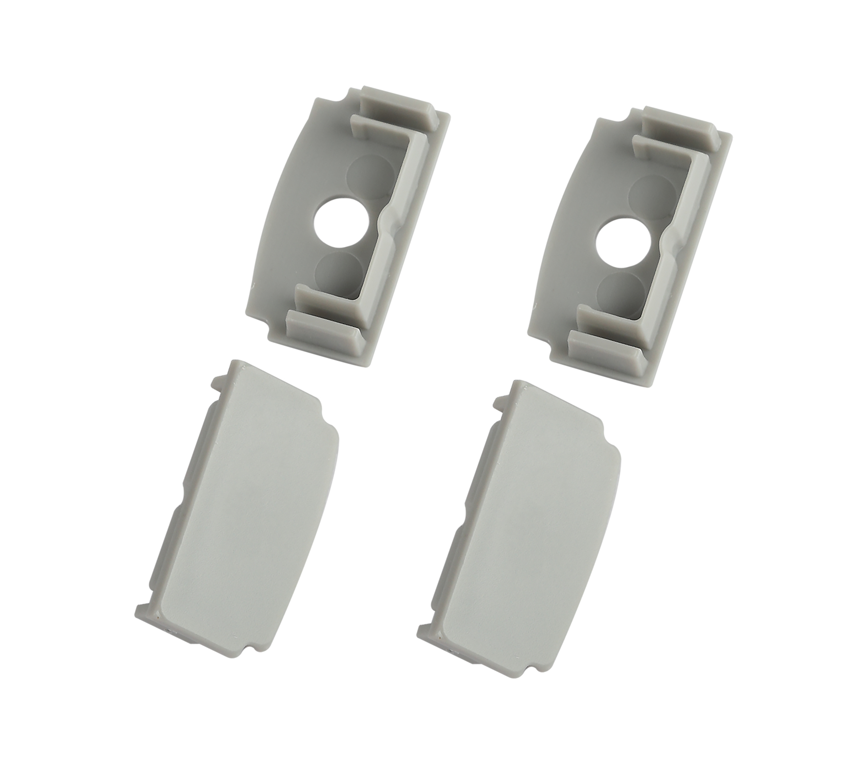 Набор заглушек 6114-3 для профиля 6114 2шт глухие 2шт с отверстием