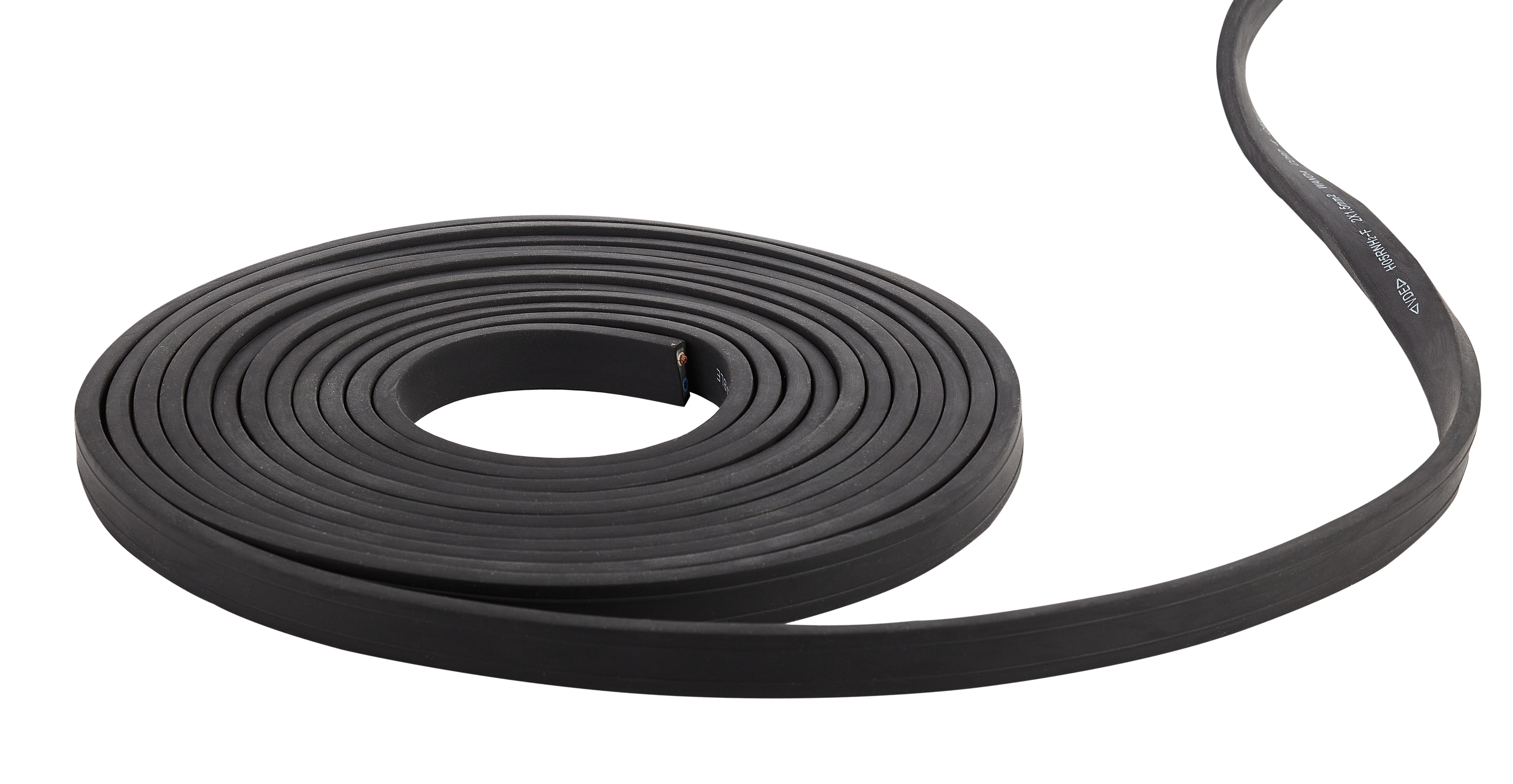 Кабель Белт-лайт, IP65, 2 жилы, 2х1,5мм2, каучук, медь, бухта 100 м, черный, 220В ERABL-K100