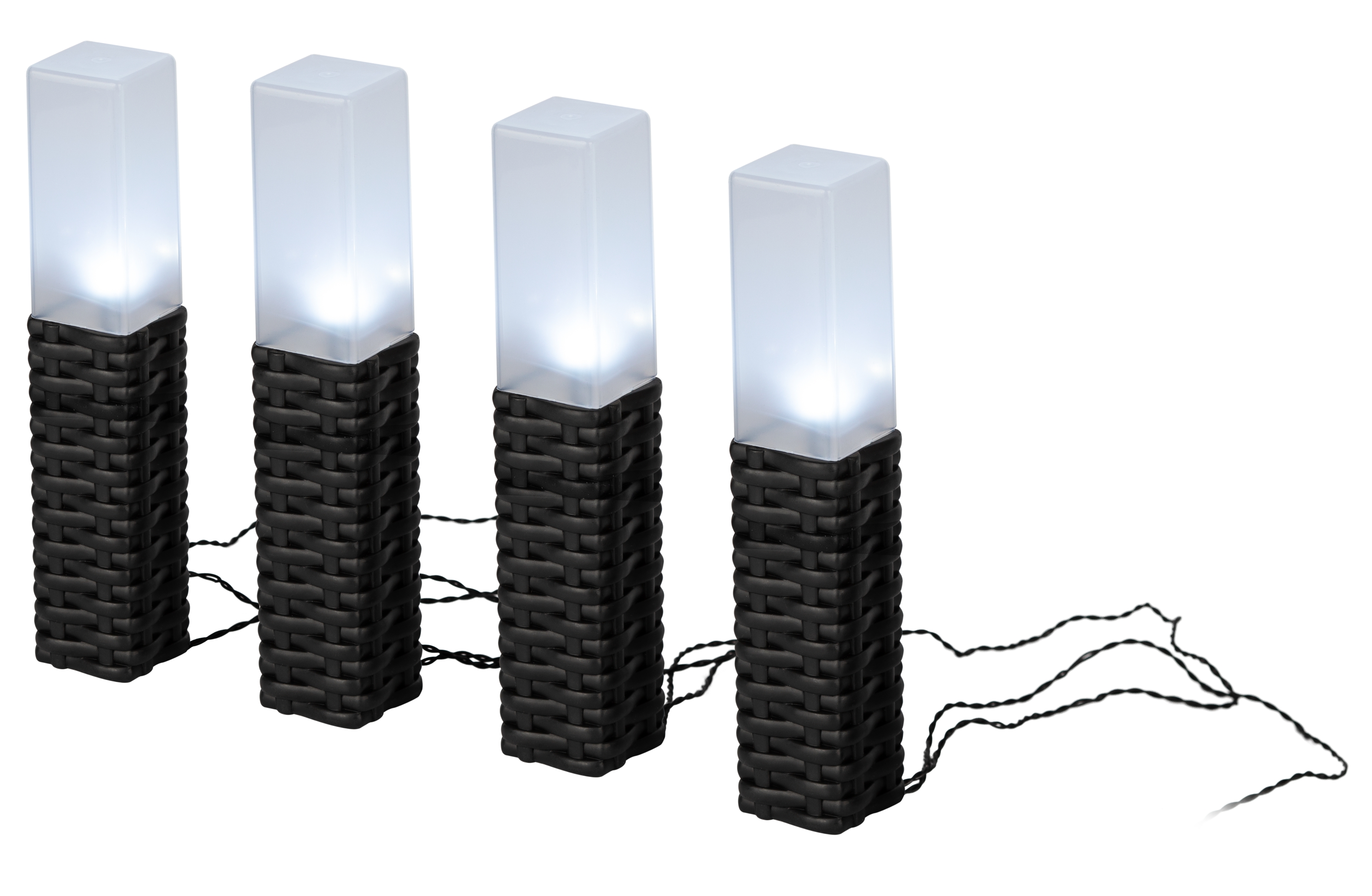 Светильник уличный Ротанг на солнечной батарее высота 41 см 4 шт 4 LED ERASF23-14