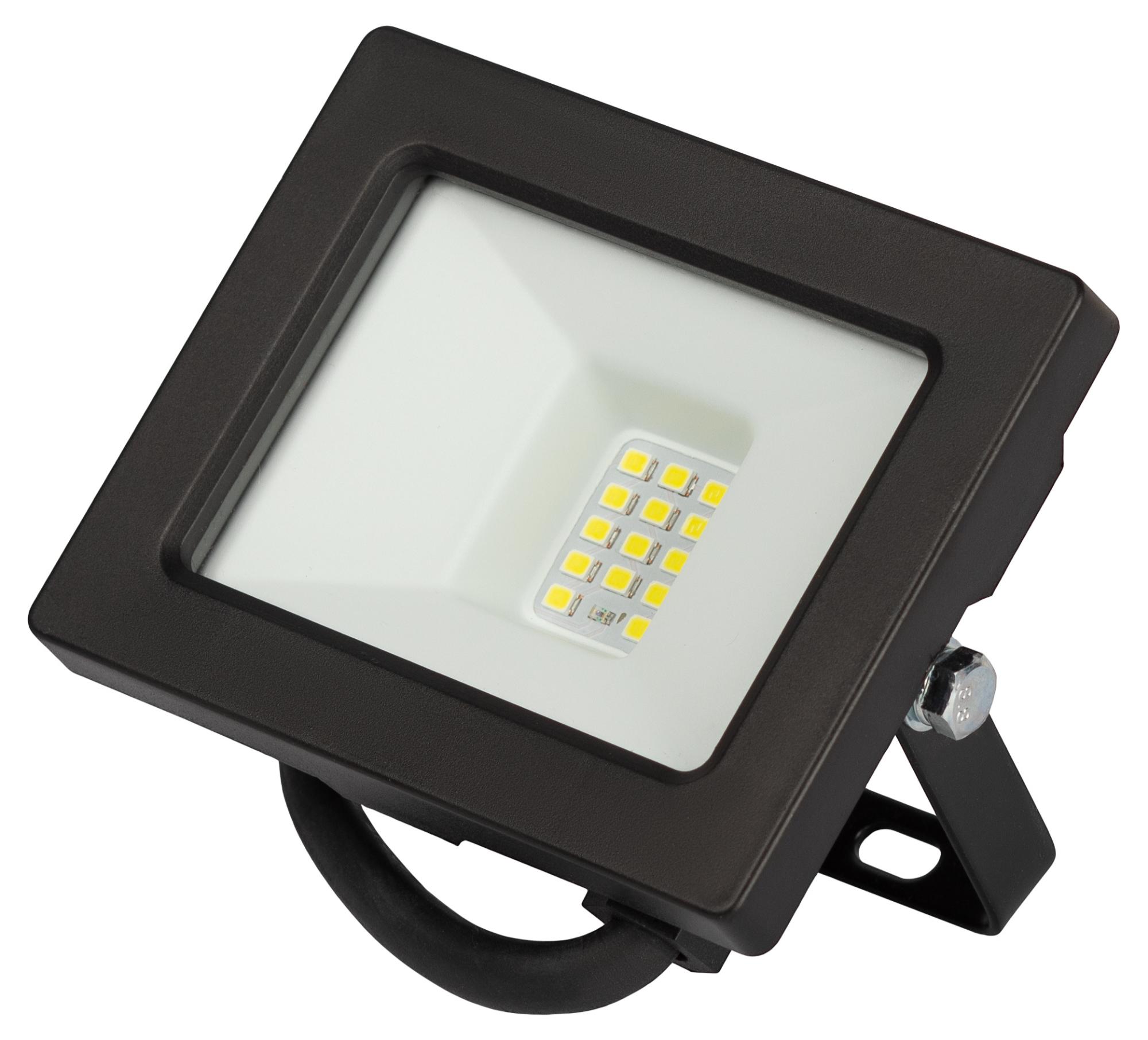 Прожектор светодиодный ДО-20 Вт 6500К 1600 Лм IP65 встроенное фотореле 200-240В черный корпус 20w холодный LPR-042-3-65K-020