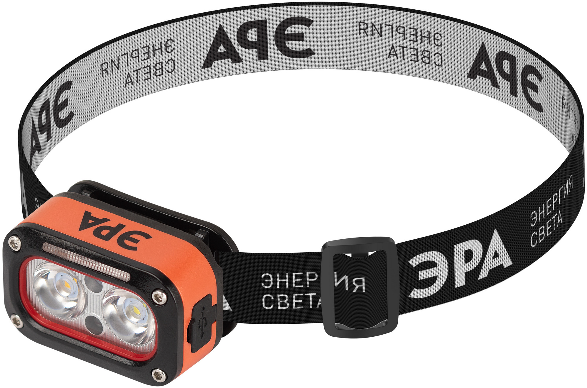 Фонарь налобный светодиодный GA-812 Orange аккумуляторный 3+3 Bт сенсорное управление 5 режимов USB type C